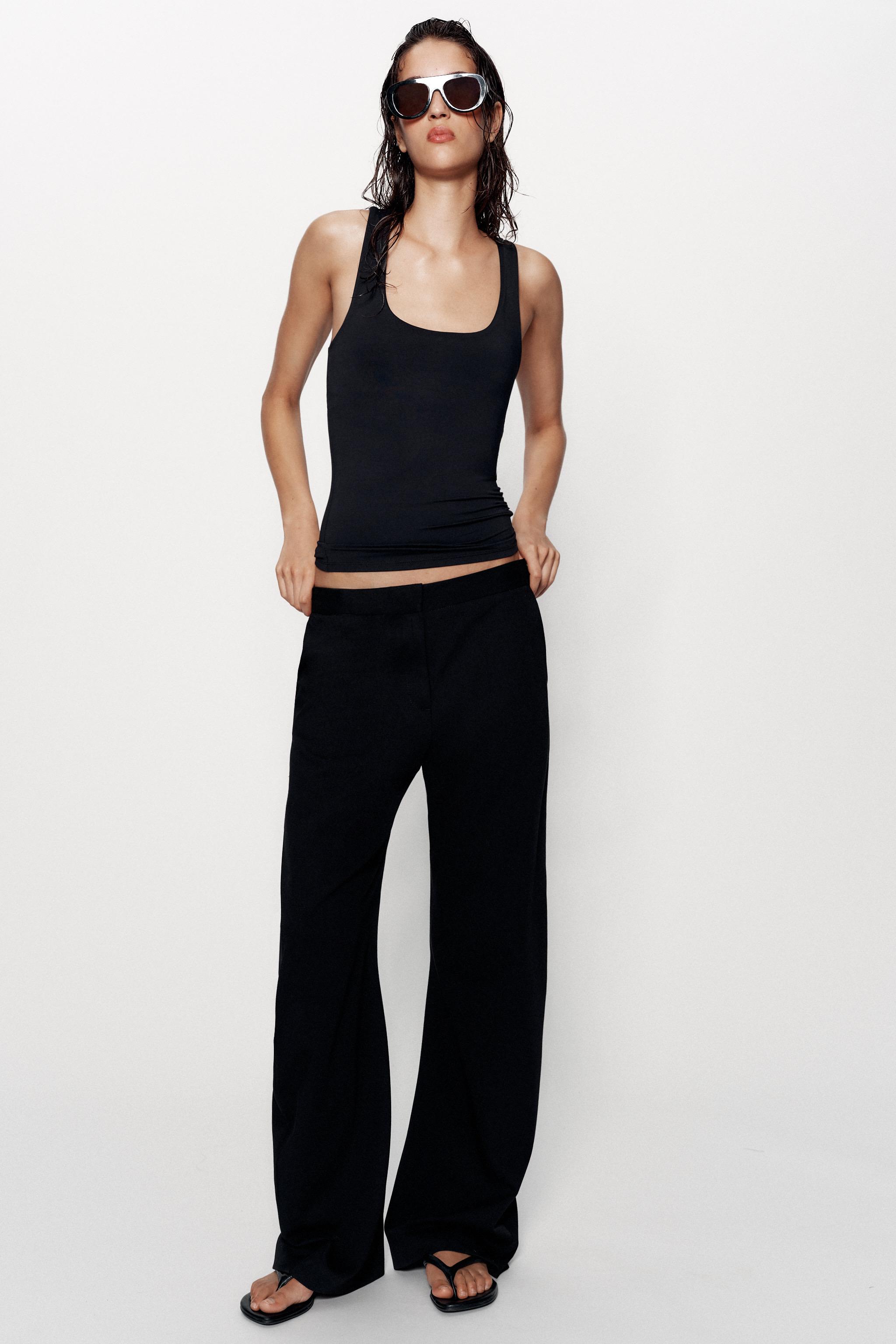 Футболка из полиамида с широкими бретелями — ZARA