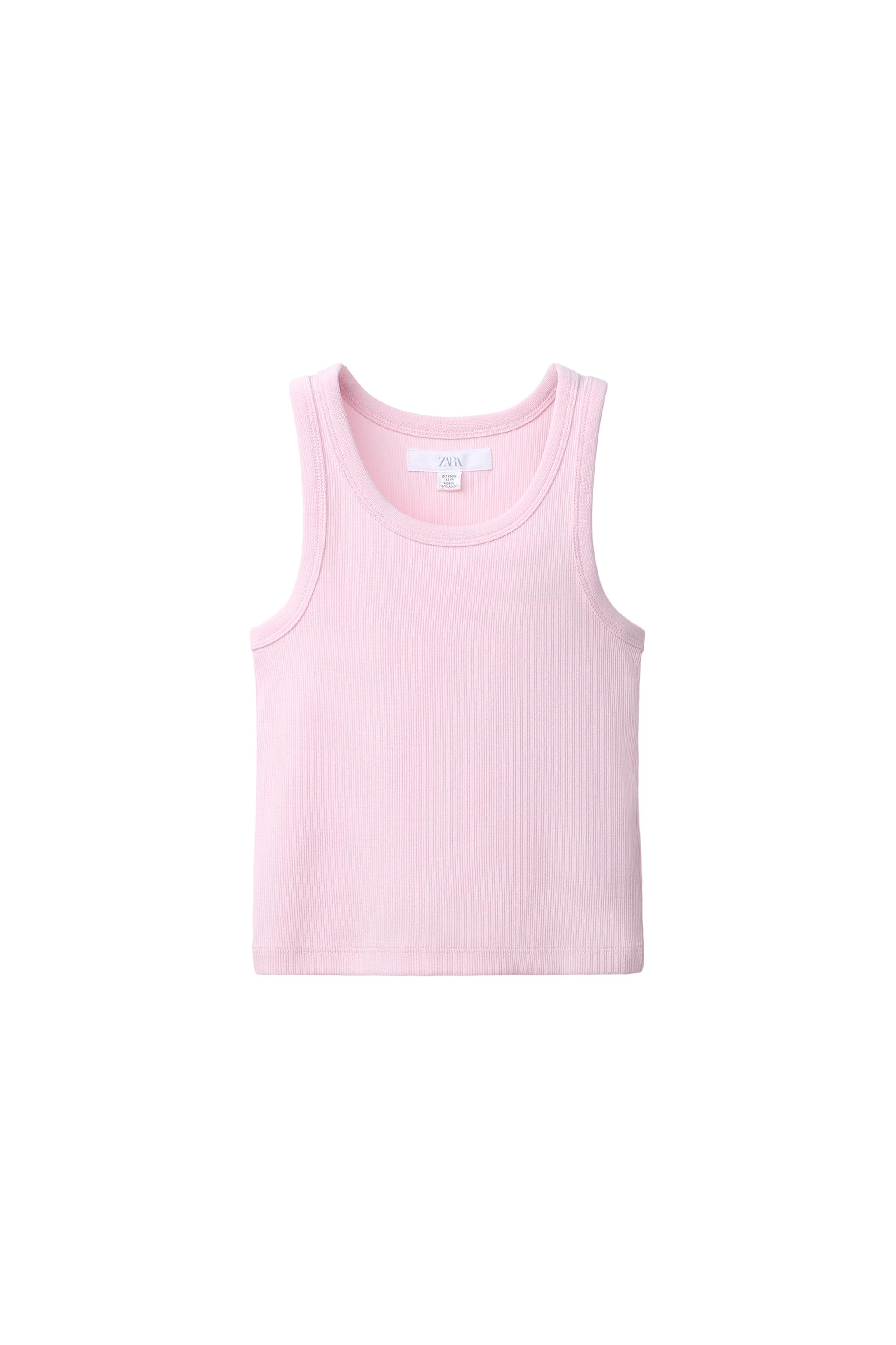 Футболка с рельефной фактурой и спинкой-гонщик — ZARA