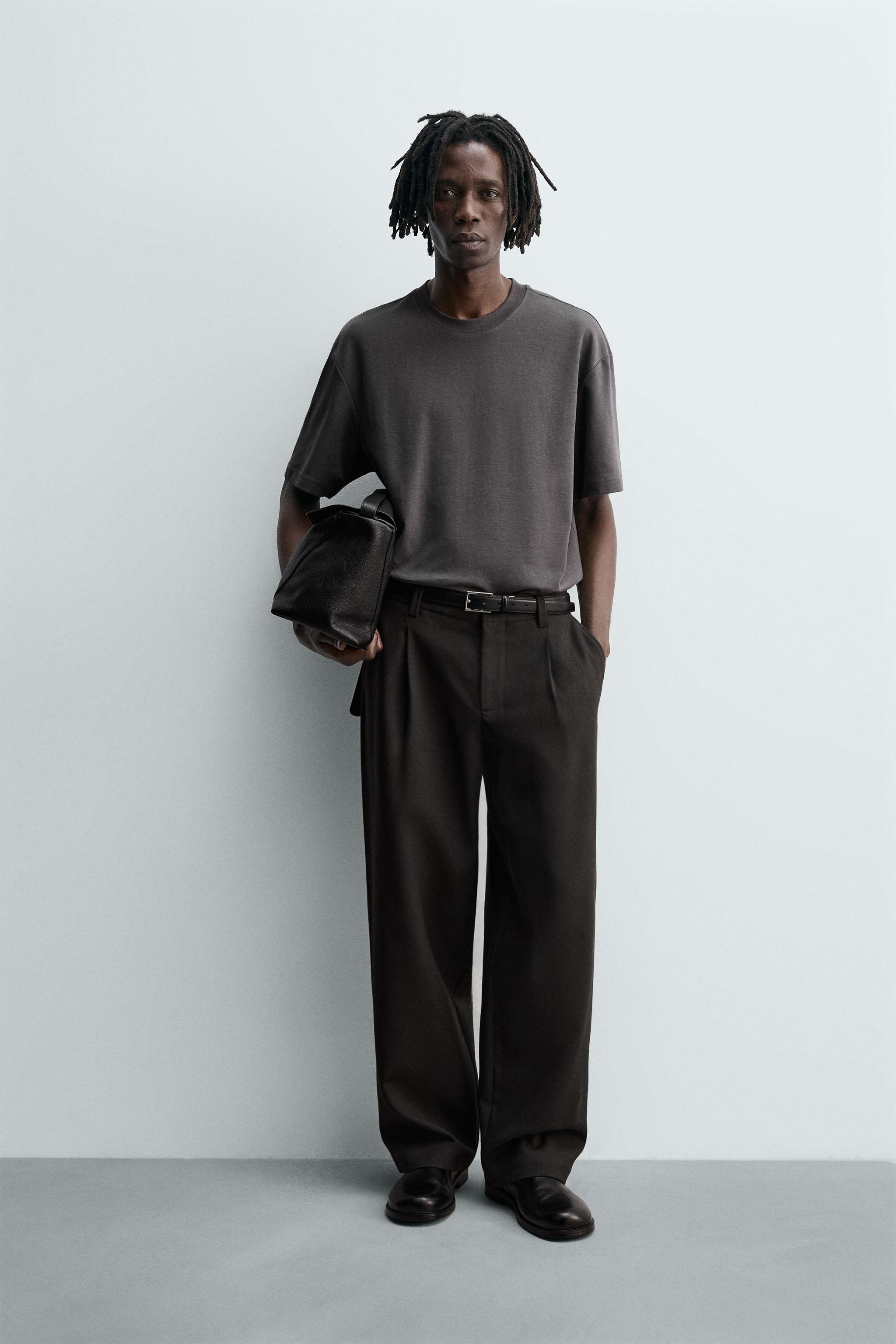 Футболка свободного кроя из интерлока /04 — ZARA