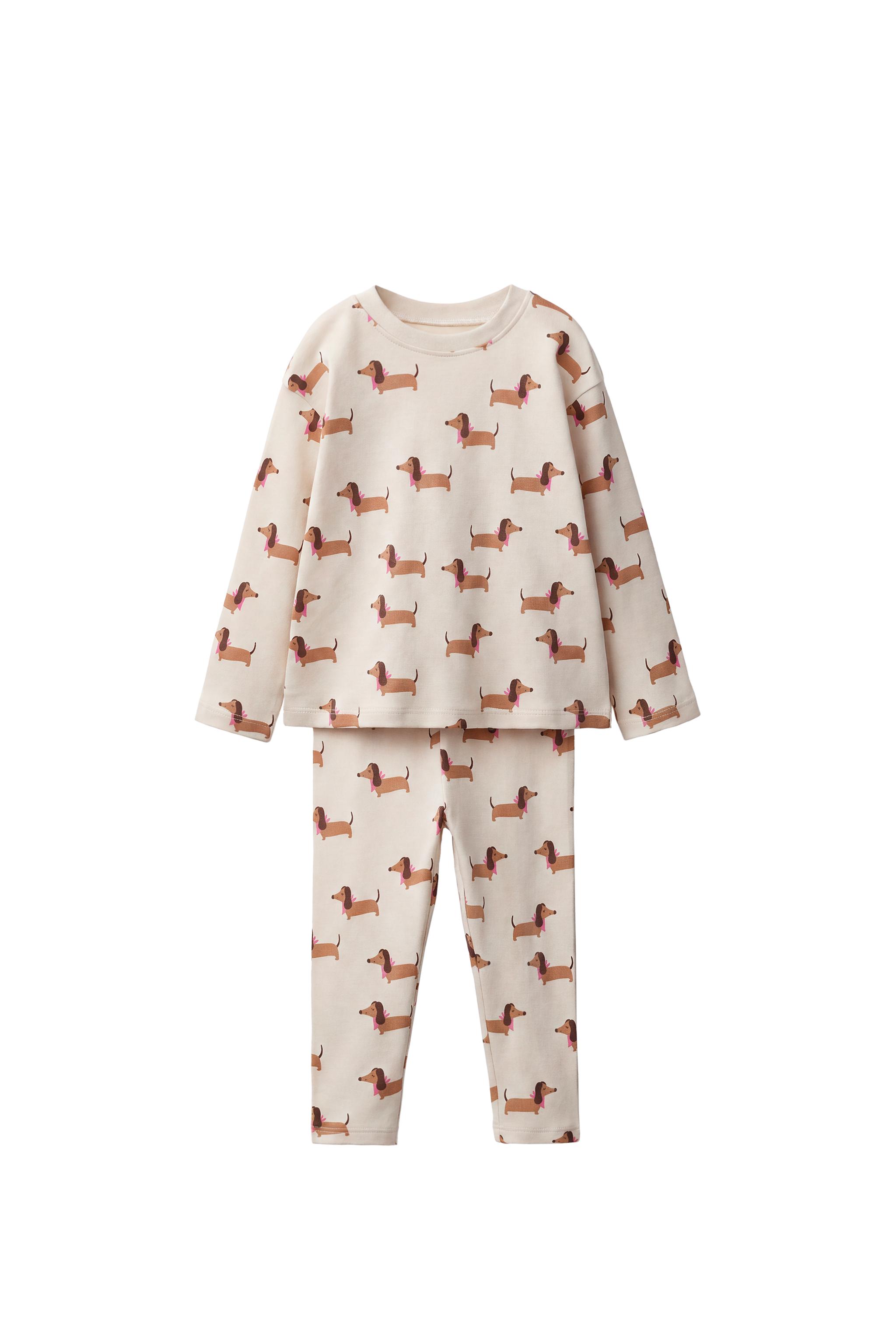 2-6 ЛЕТ / ПИЖАМА С ПРИНТОМ «СОБАКИ» — ZARA