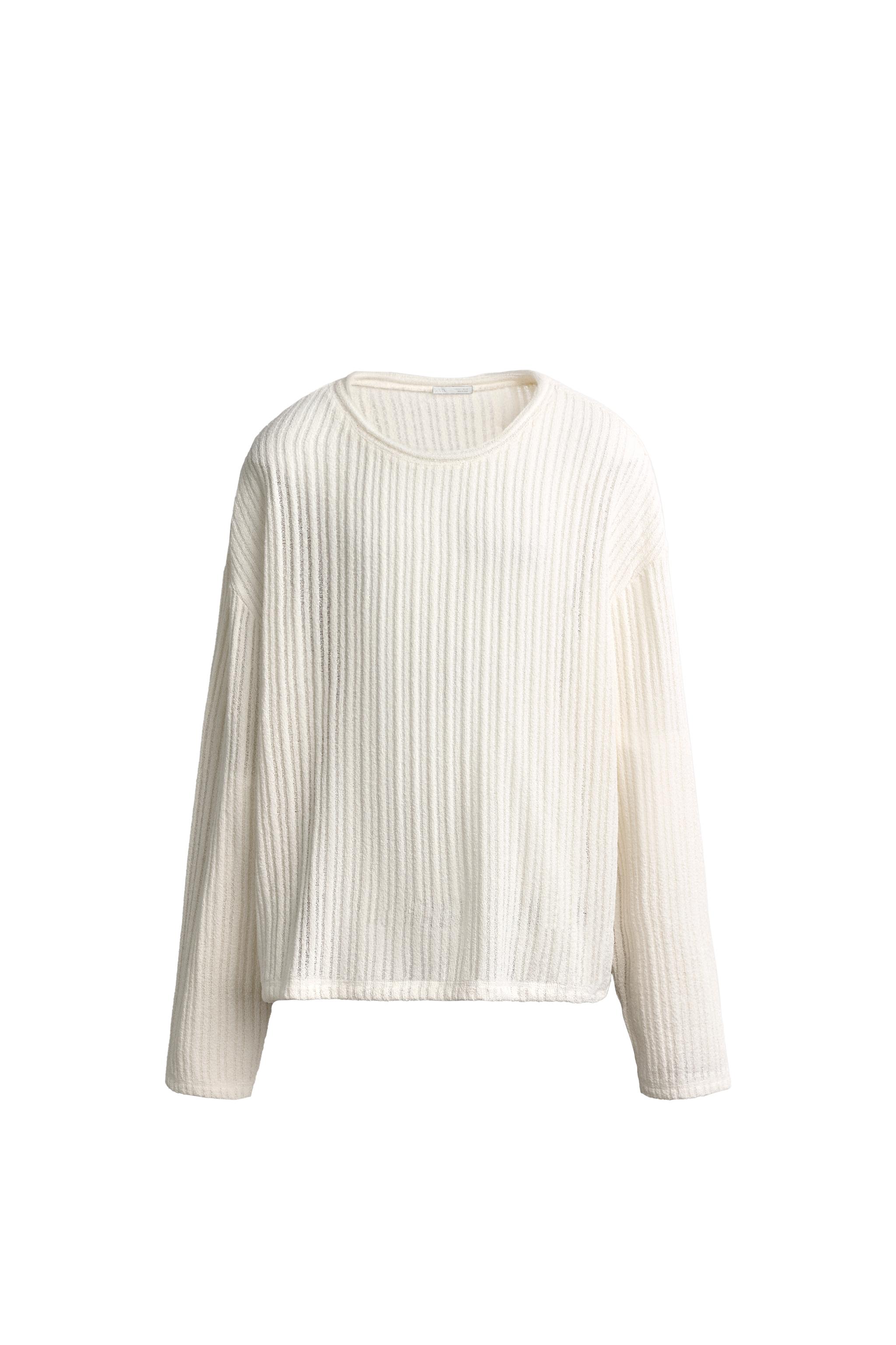 Фактурная футболка свободного кроя — ZARA