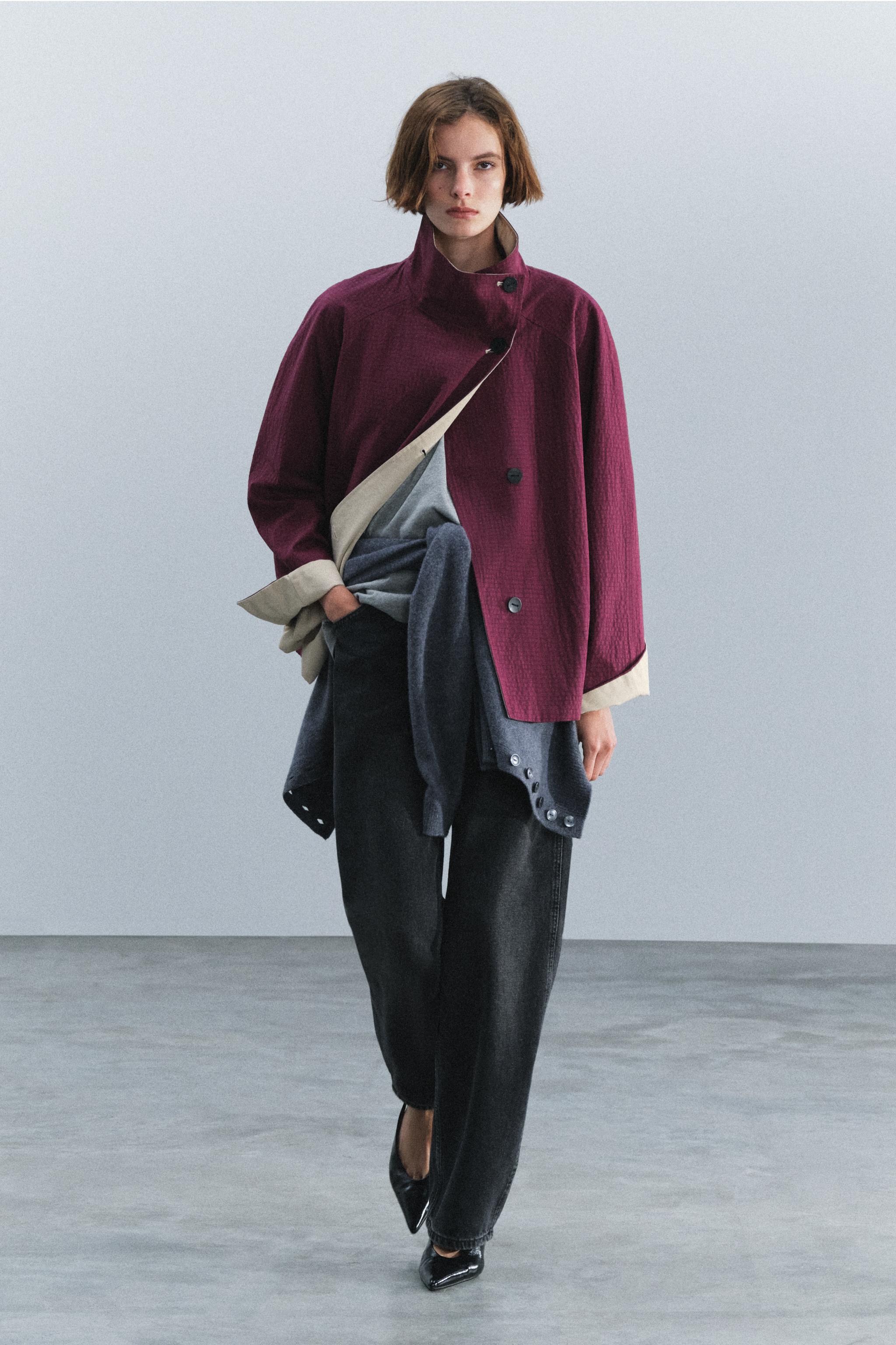 ZW COLLECTION REVERSIBLE SHORT TRENCH COAT — ZARA