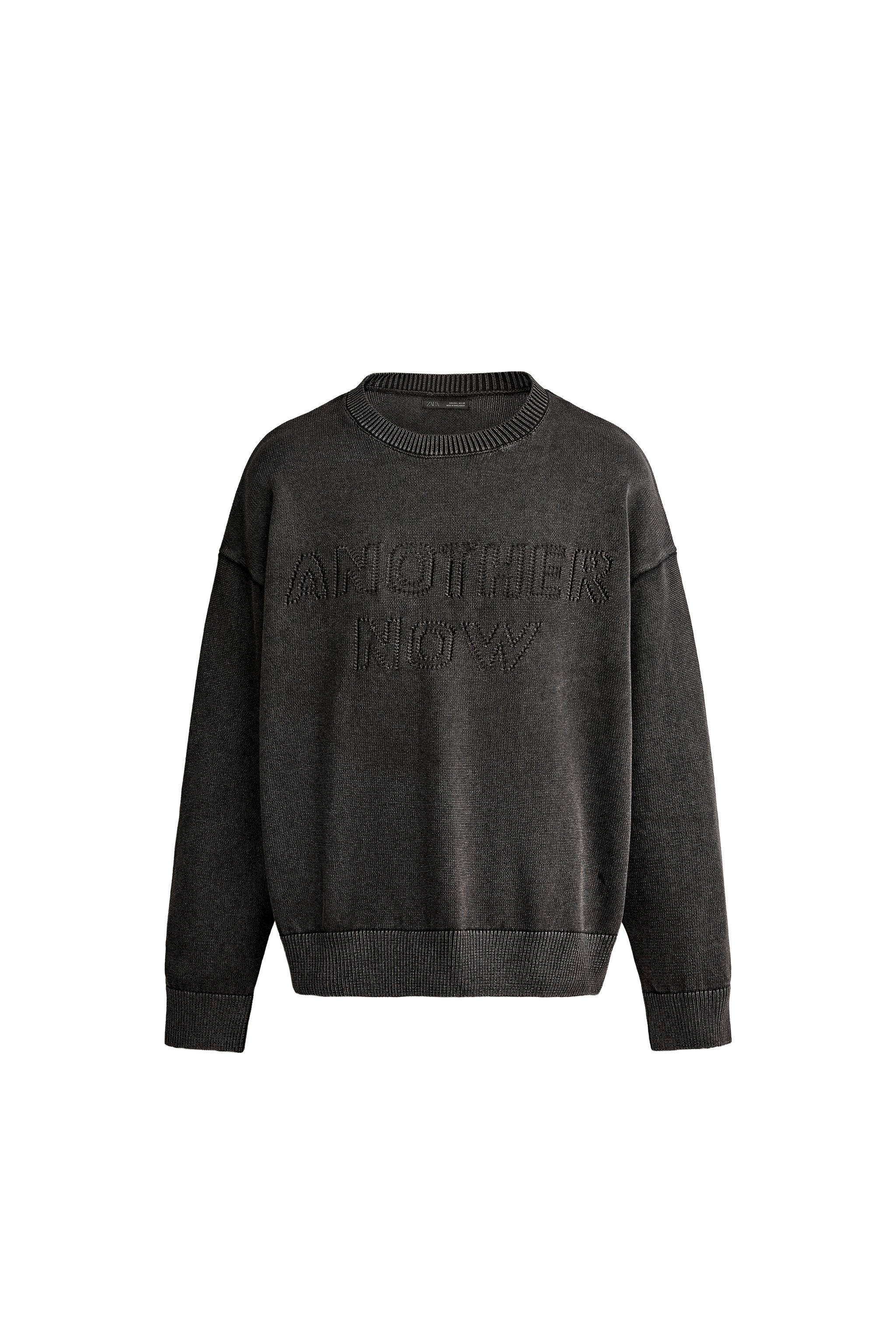 Джемпер свободного кроя с интарсийным узором — ZARA