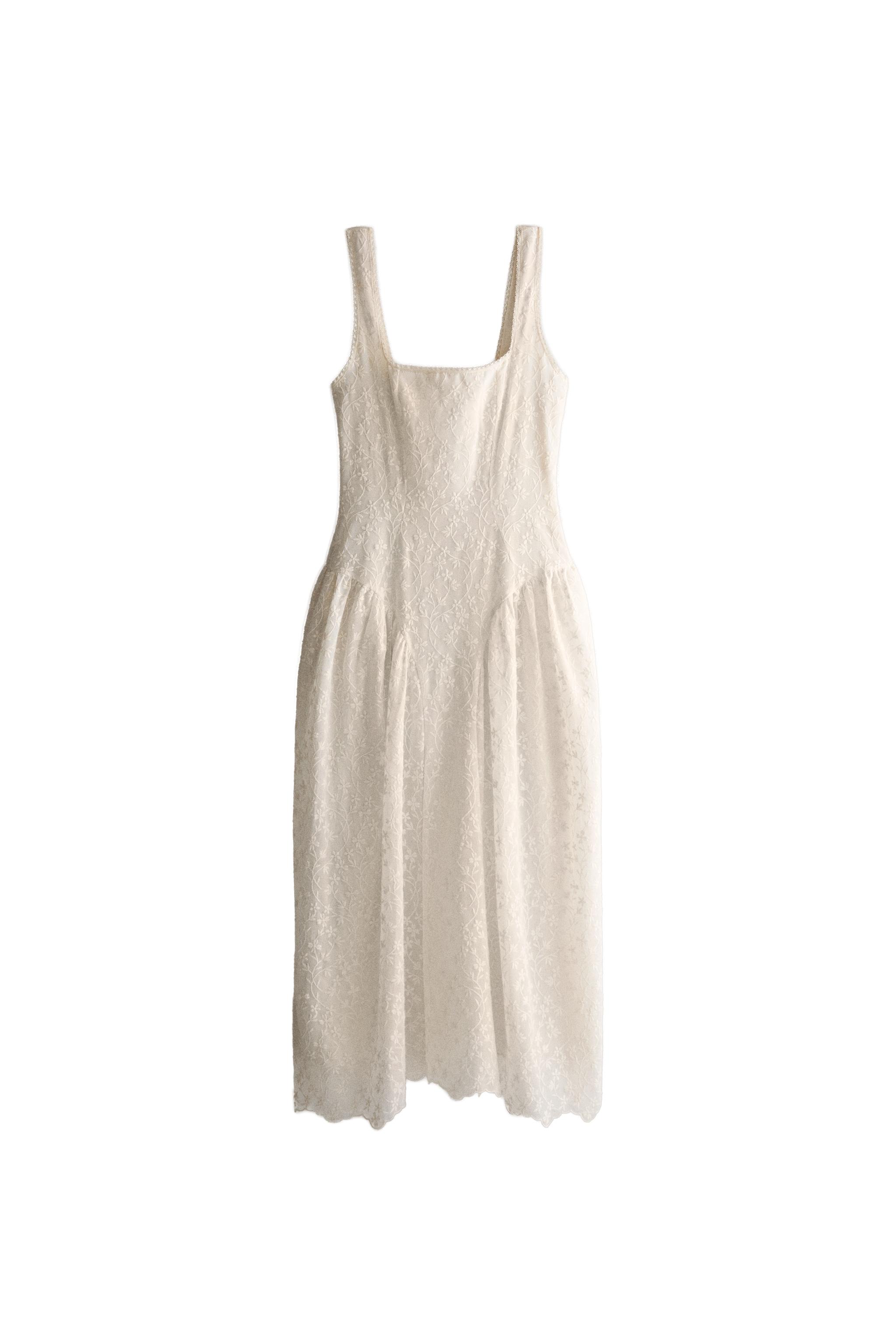 ХЛОПКОВОЕ ПЛАТЬЕ С ЦВЕТОЧНЫМ УЗОРОМ — ZARA