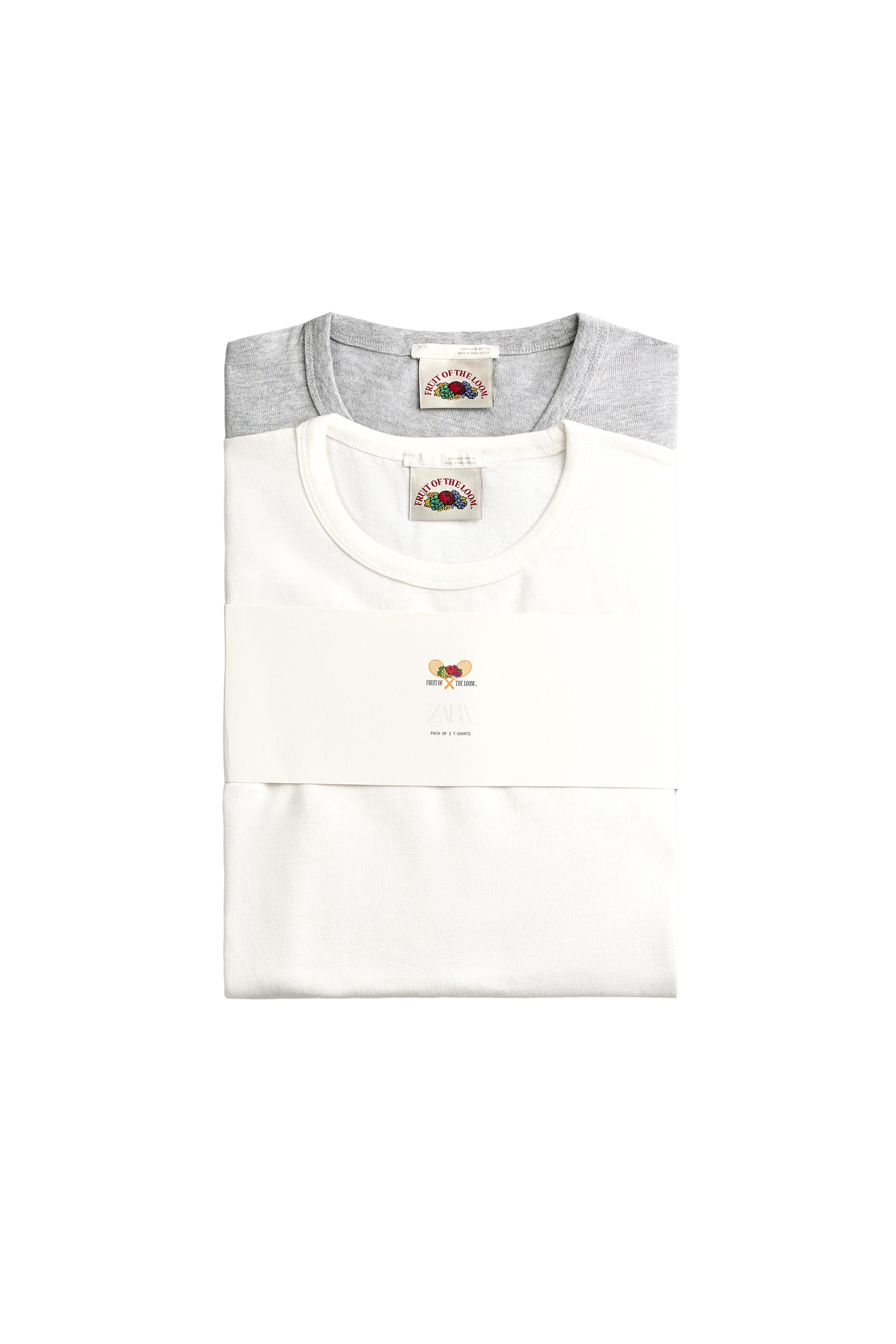 Набор из 2 футболок Fruit of the Loom™ с вышивкой — ZARA