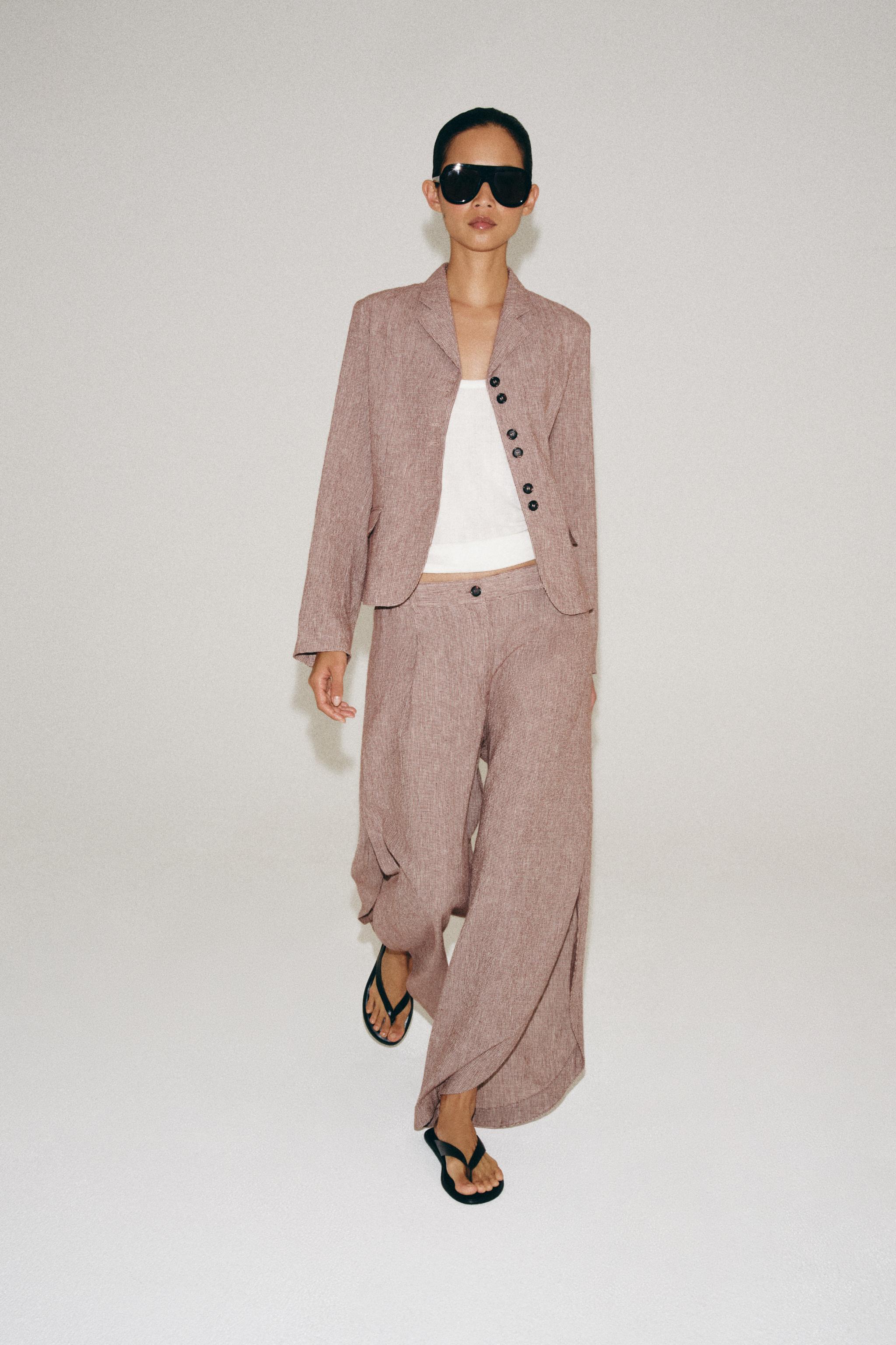 БЛЕЙЗЕР ИЗ СМЕСОВОГО ЛЬНА — ZW COLLECTION — ZARA