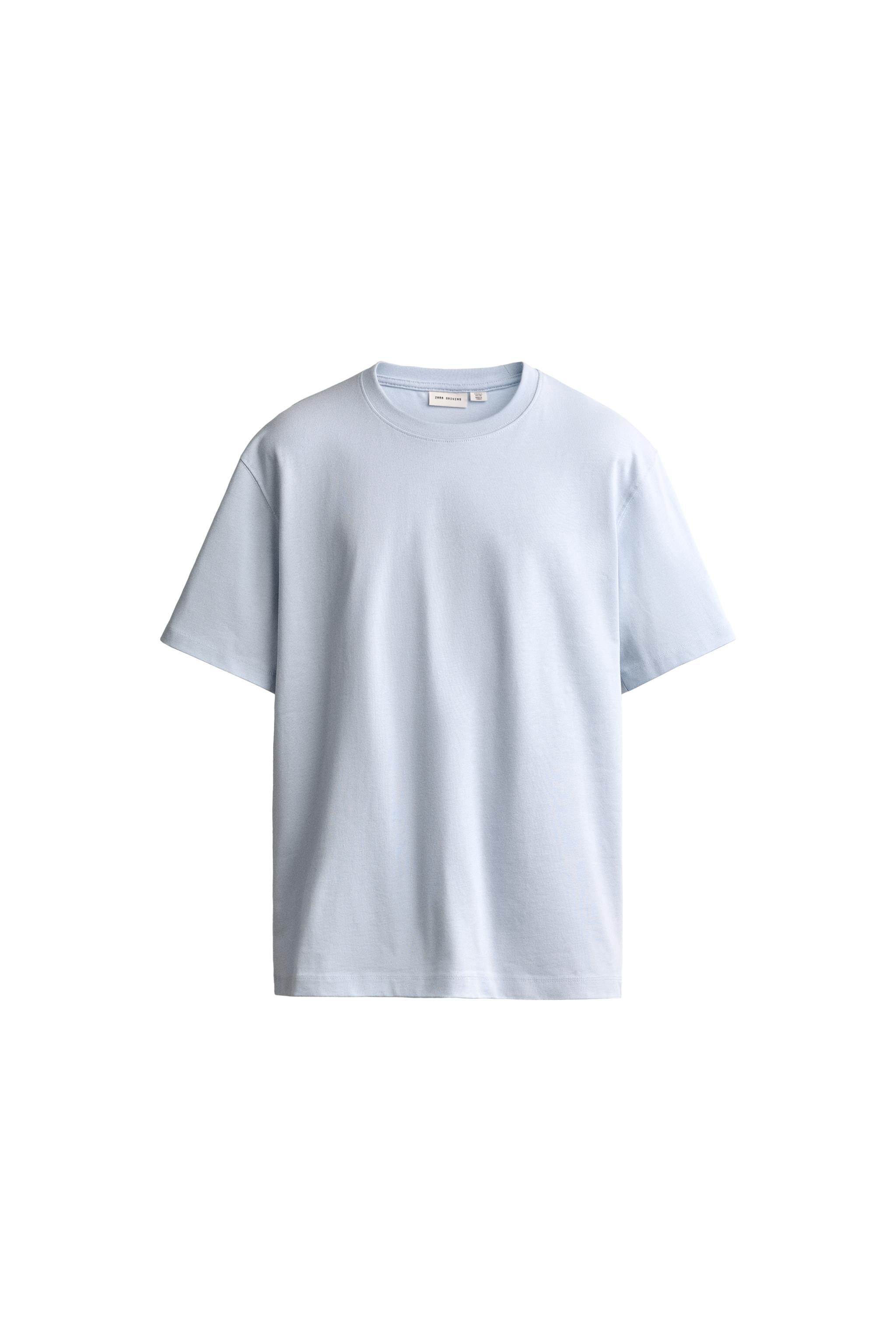 Футболка из плотного трикотажа с коротким рукавом — ZARA