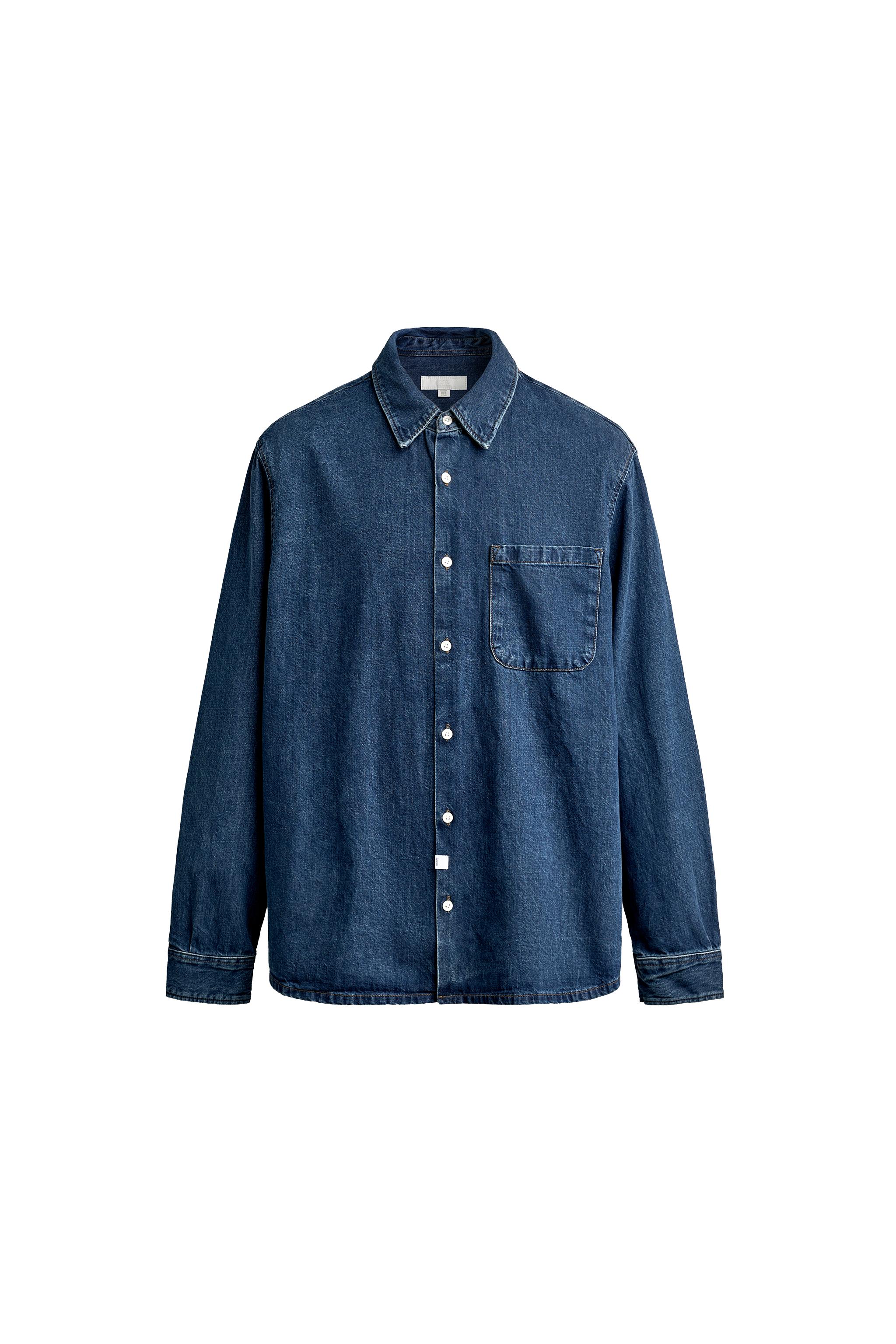 Джинсовая рубашка классического кроя — ZARA