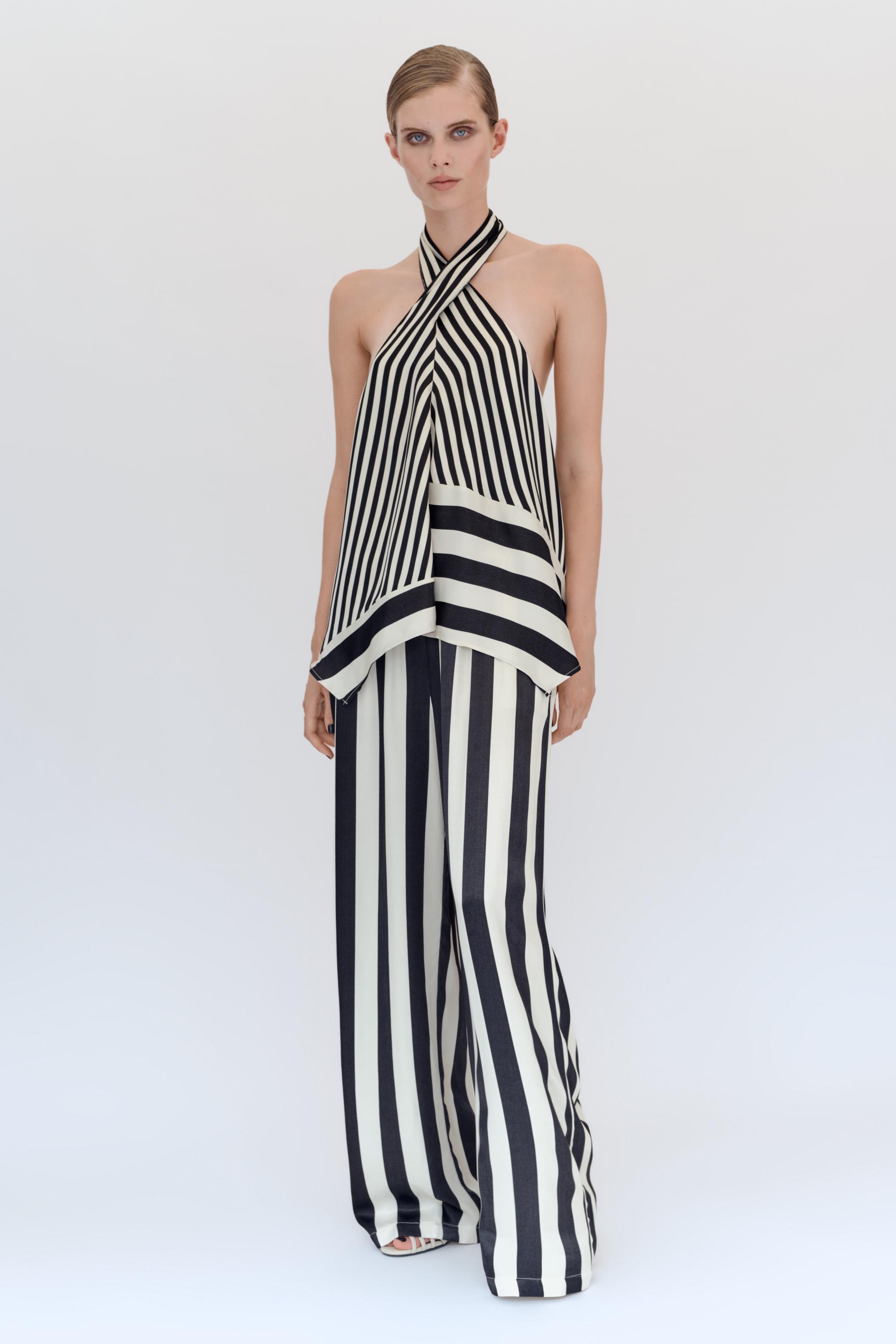 ШИРОКИЕ БРЮКИ В ПОЛОСКУ — ZARA