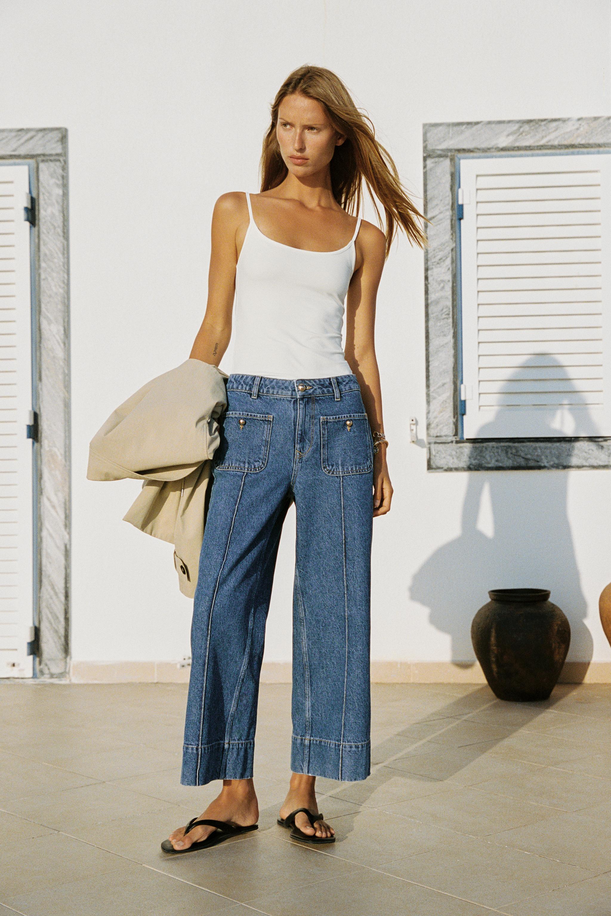 Джинсы-кюлоты Z1975 с высокой посадкой — ZARA