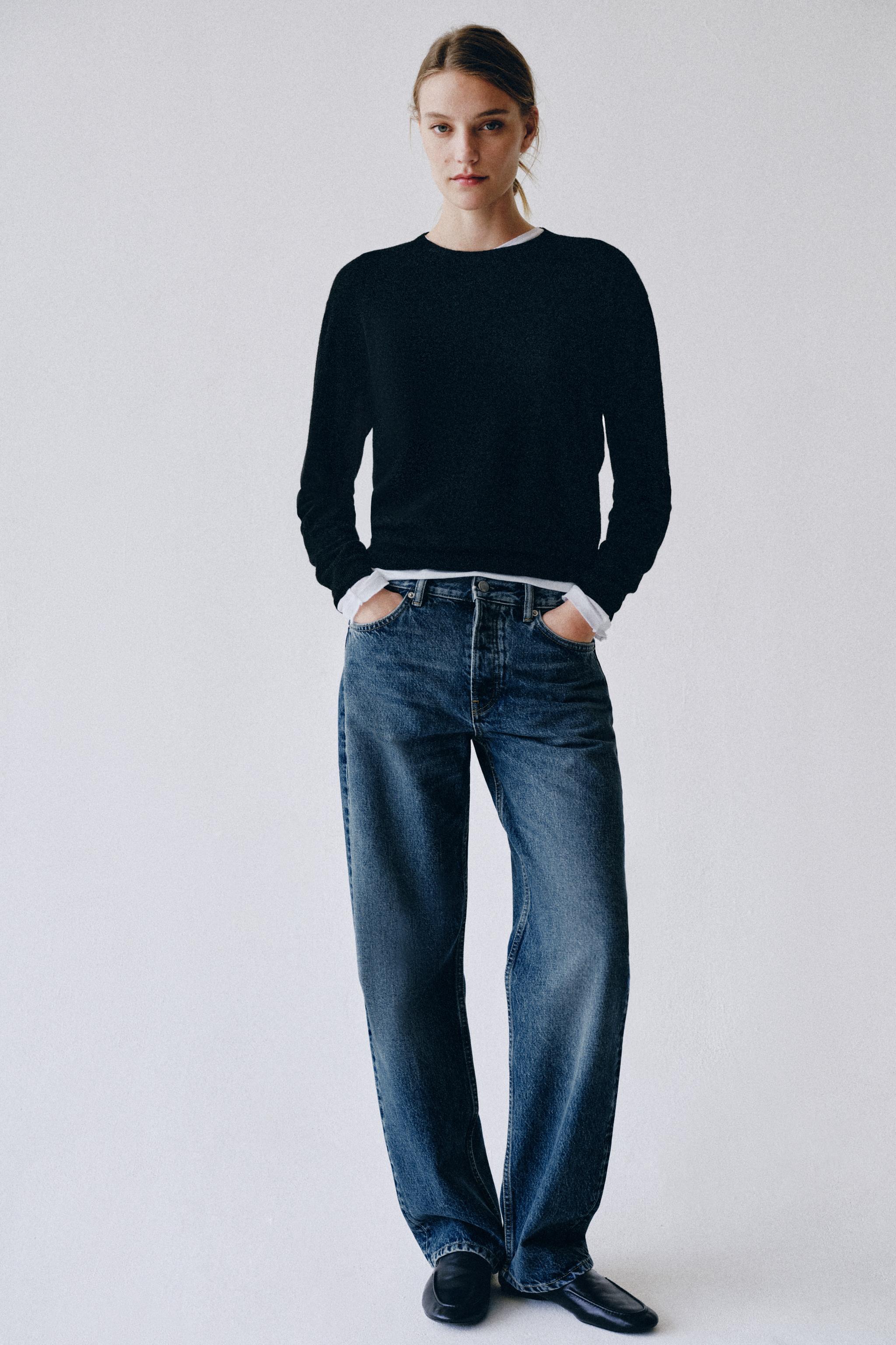 ZW COLLECTION джинсы с прямыми штанинами со средней посадкой — ZARA