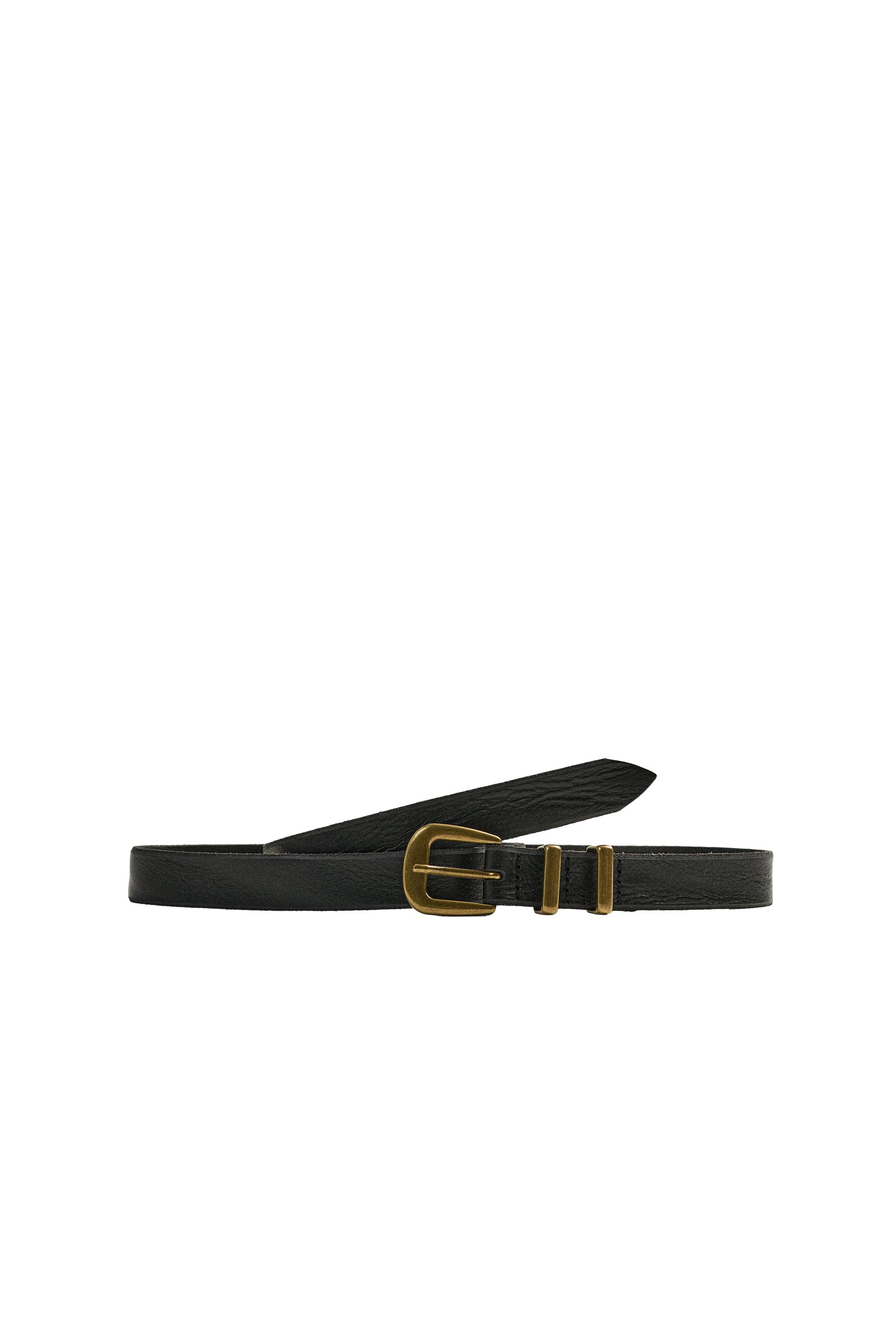 LEATHER BELT — ZARA