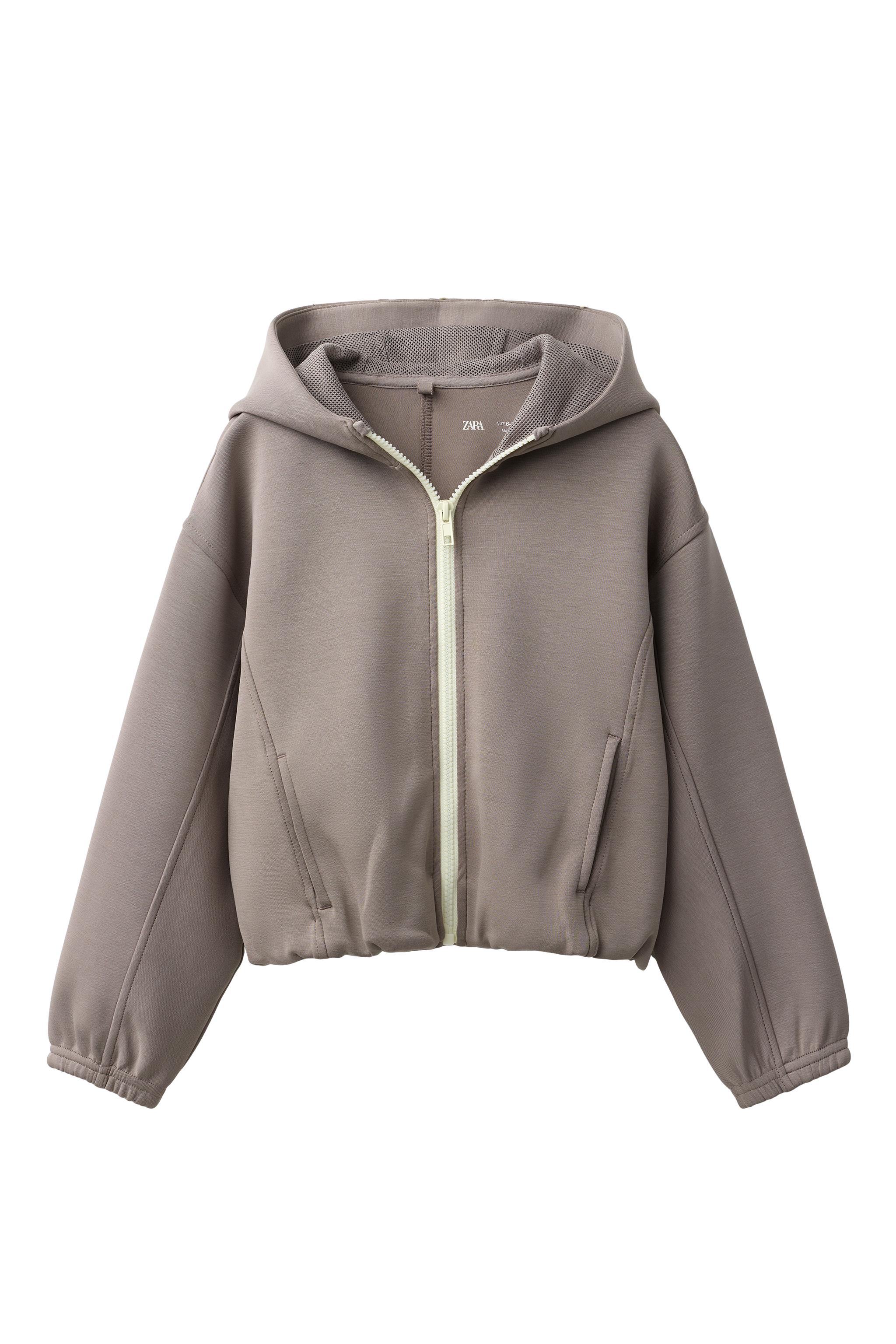 Спортивный свитшот на молнии — ZARA