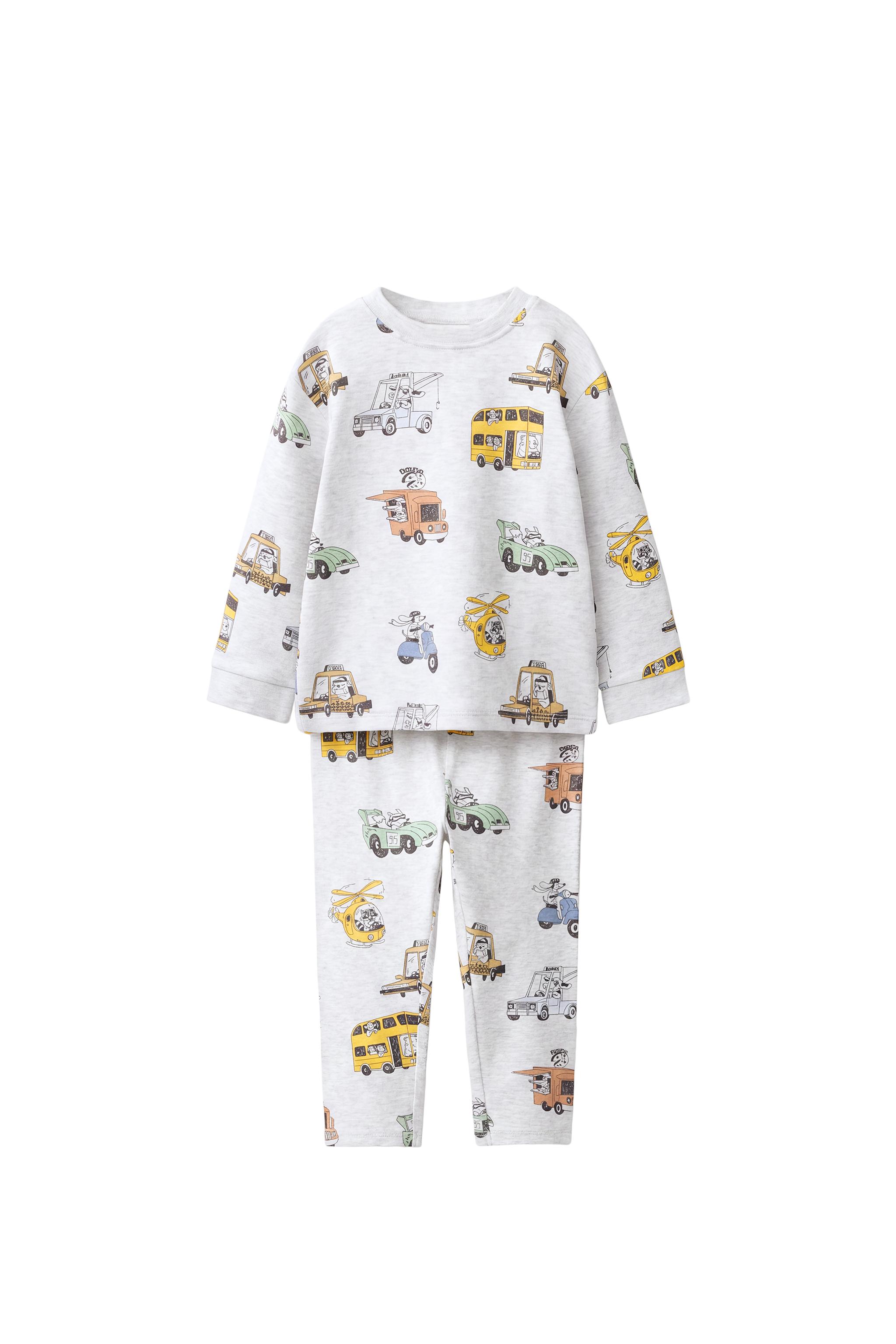 Пижама с принтом машин для возраста 2-6 лет — ZARA