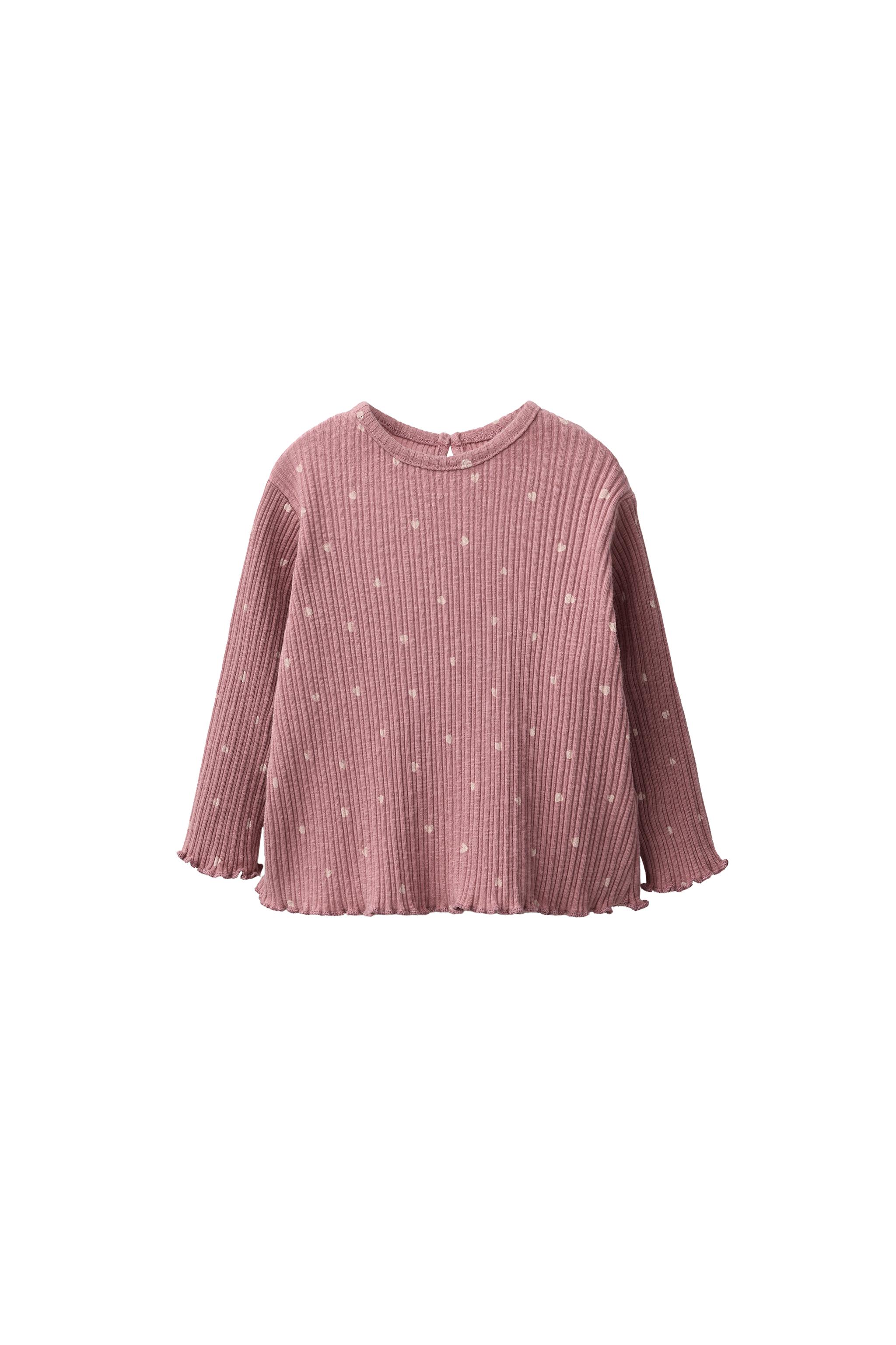 Футболка с фактурным сердечком — ZARA