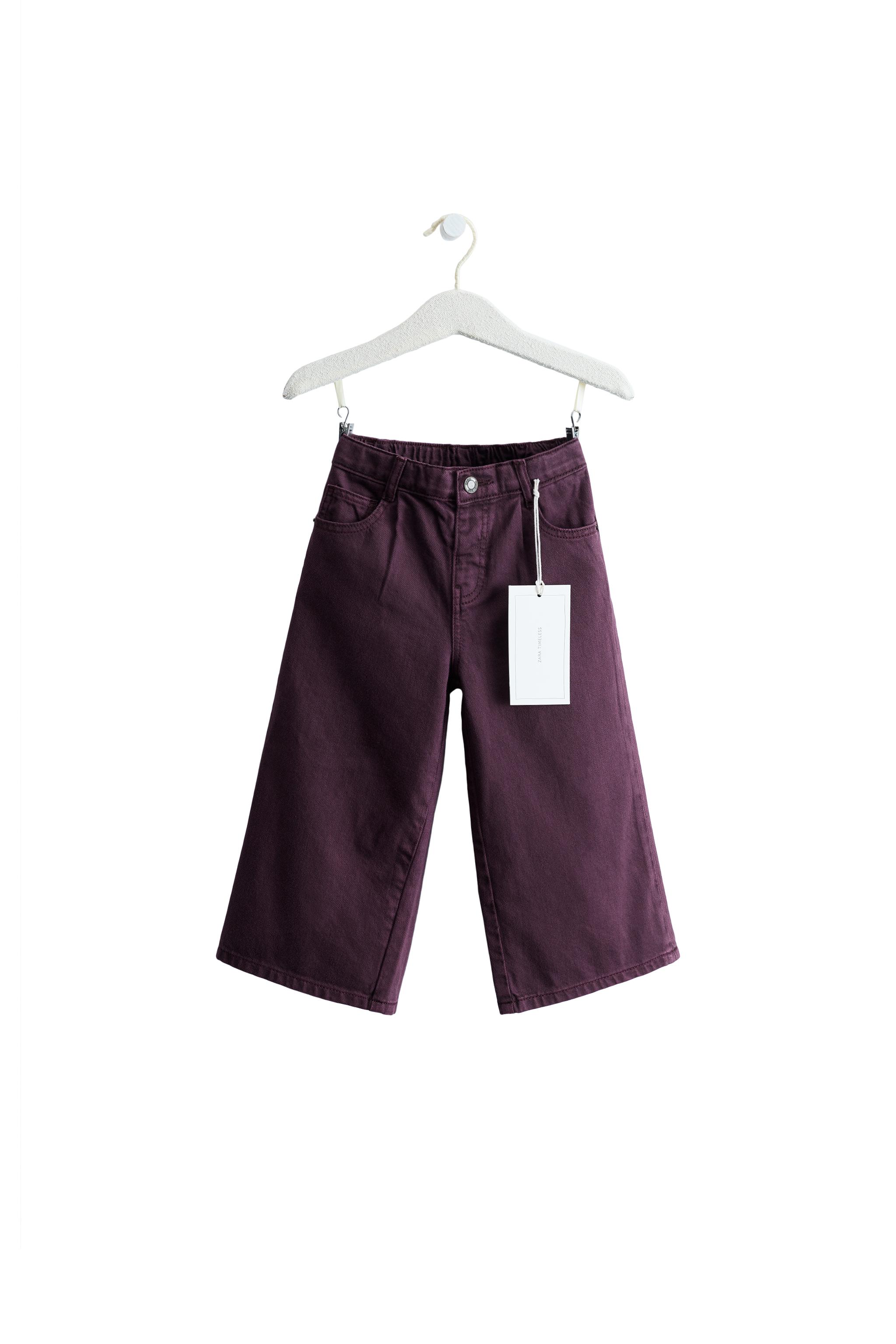 Брюки из ткани твил с широкими штанинами TIMELESS — ZARA