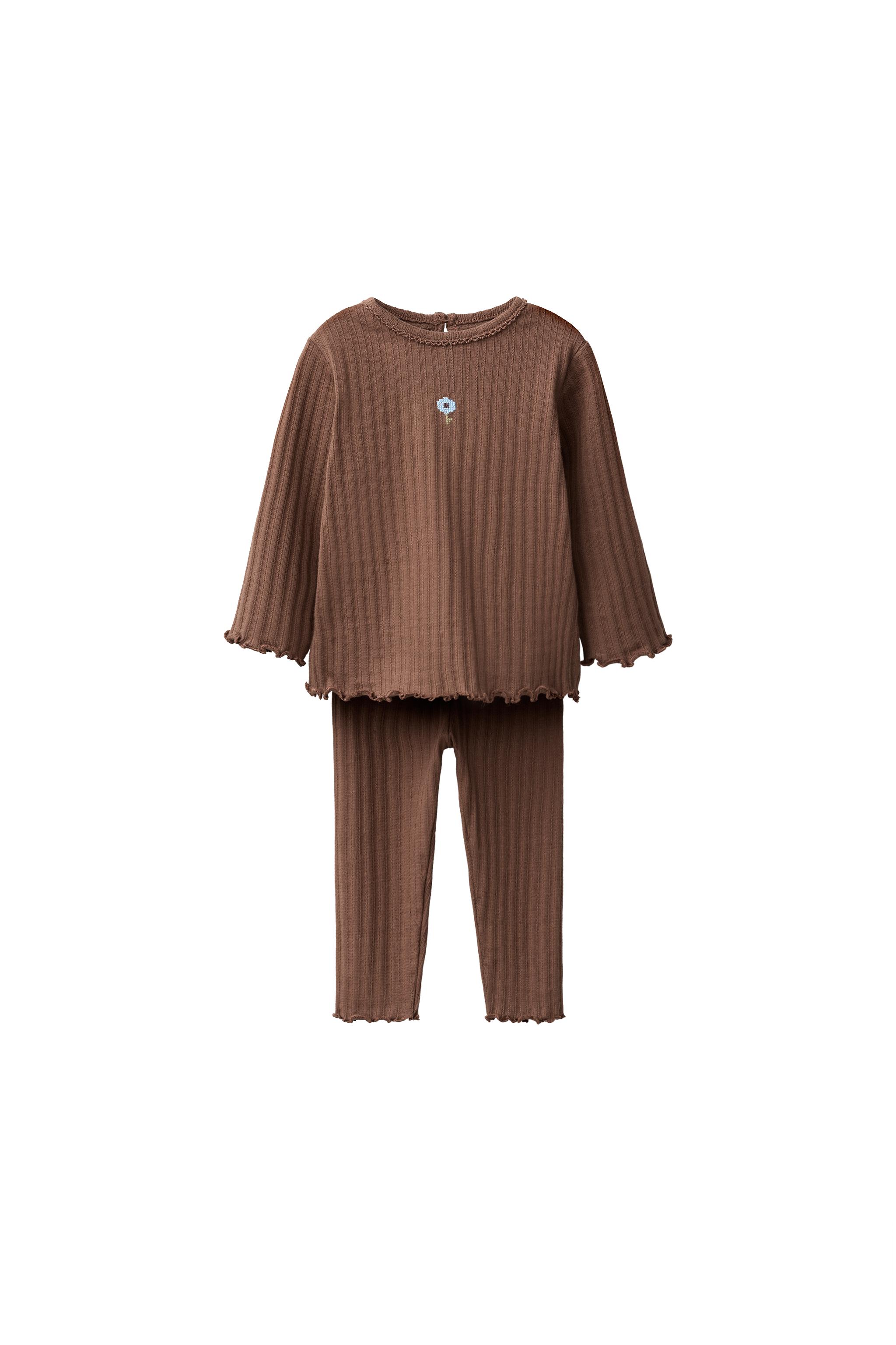 Комплект из футболки с вышивкой и леггинсов — ZARA