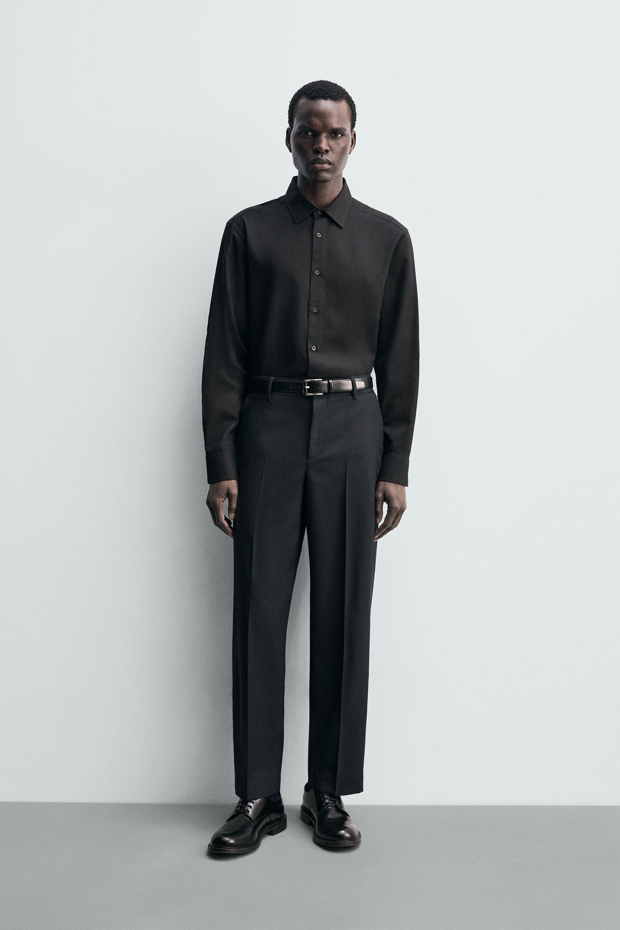 РУБАШКА ИЗ РЕЛЬЕФНОЙ ТКАНИ EASY CARE — ZARA