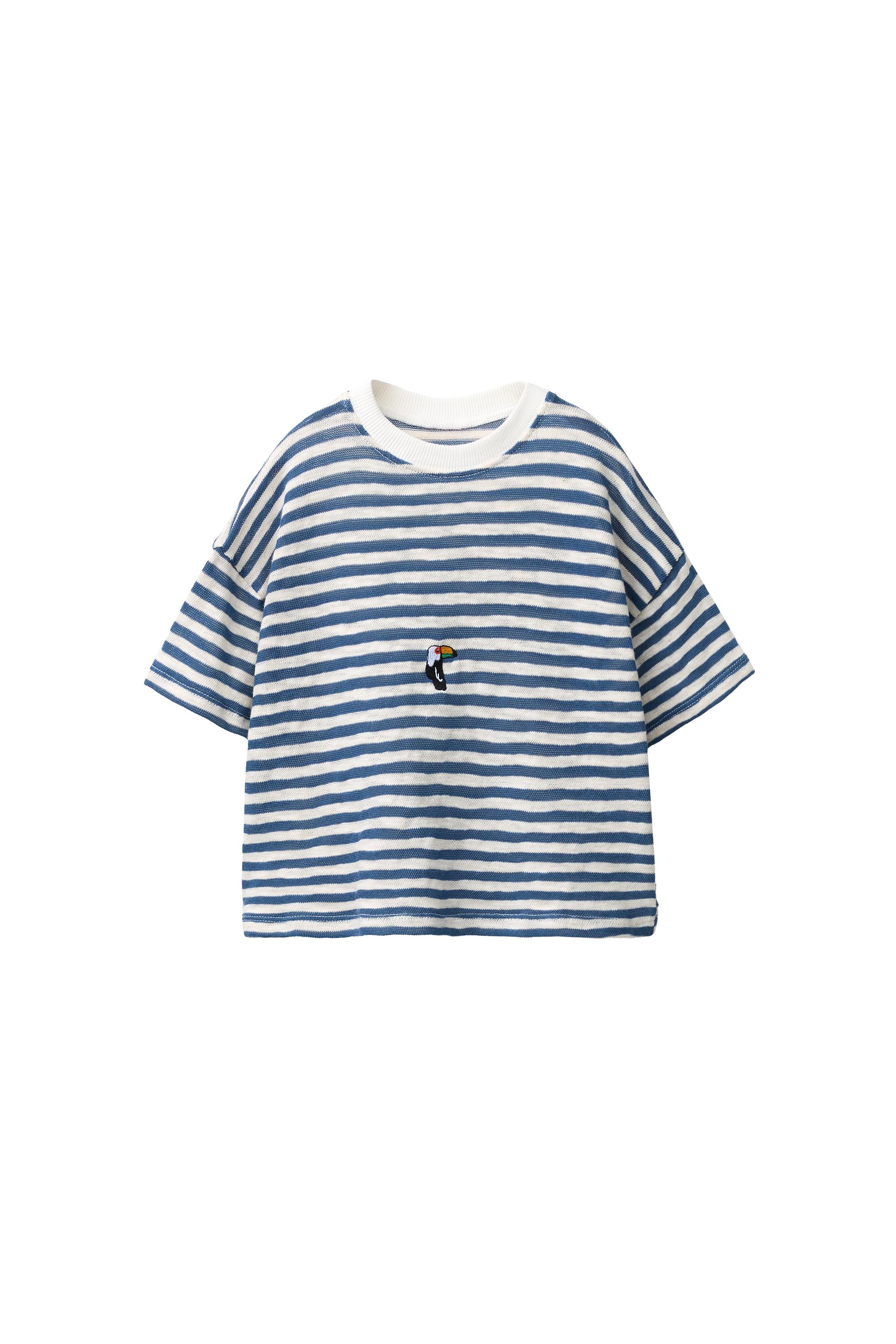 Футболка в полоску с вышивкой — ZARA