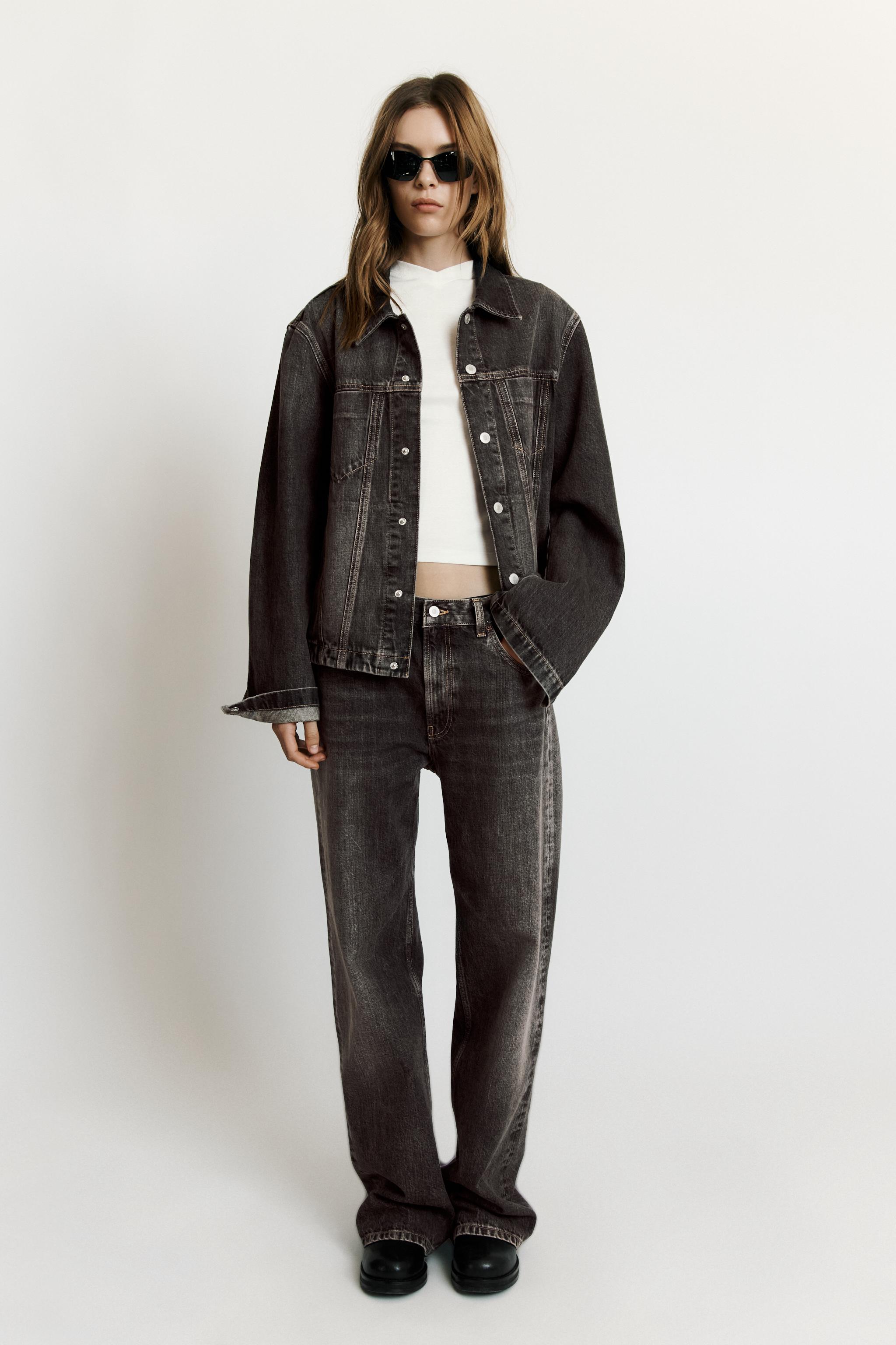TRF LOW-RISE STRAIGHT-LEG LOOSE JEANS — ZARA