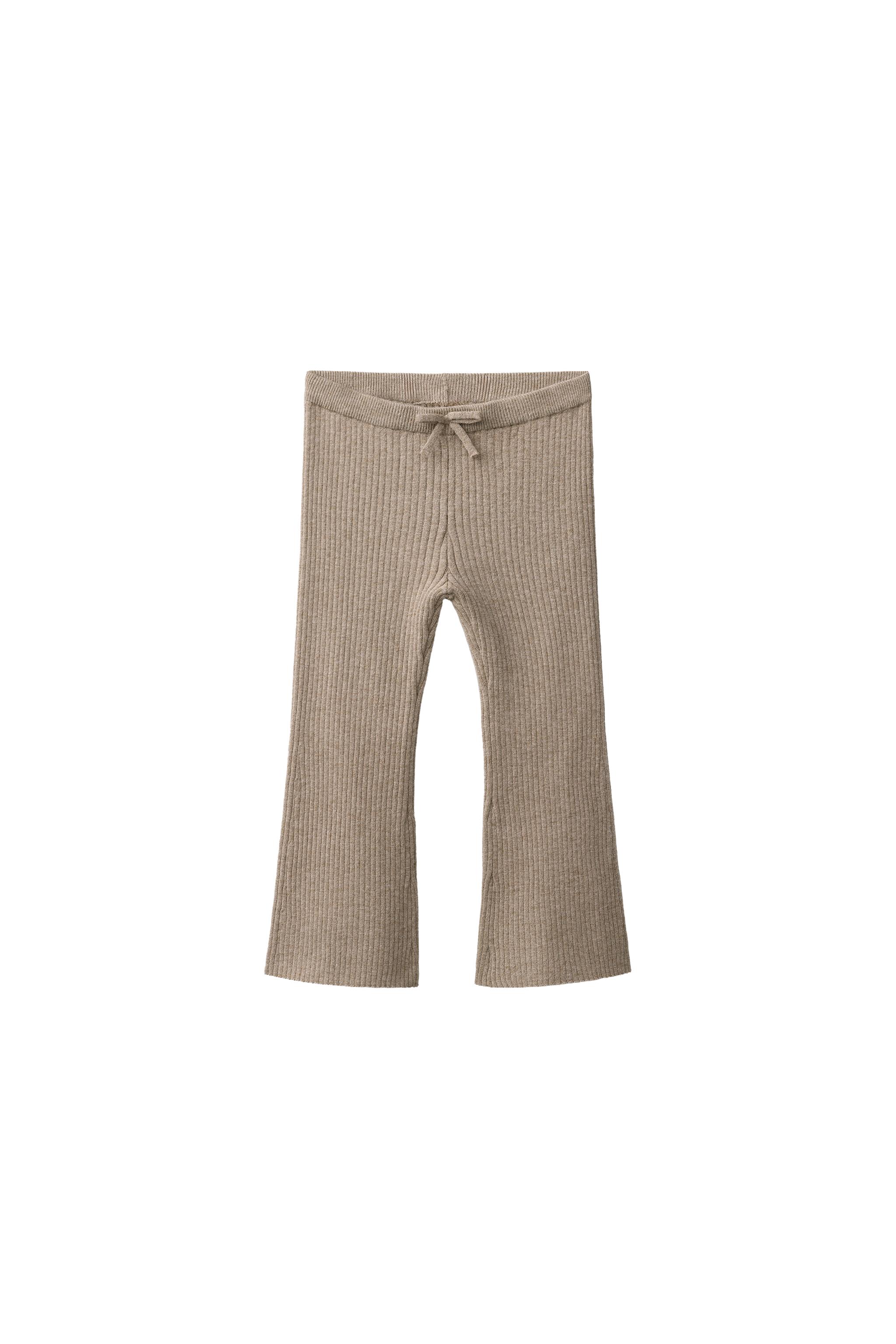 KNIT RIBBED FLARE LEGGINGS — ZARA