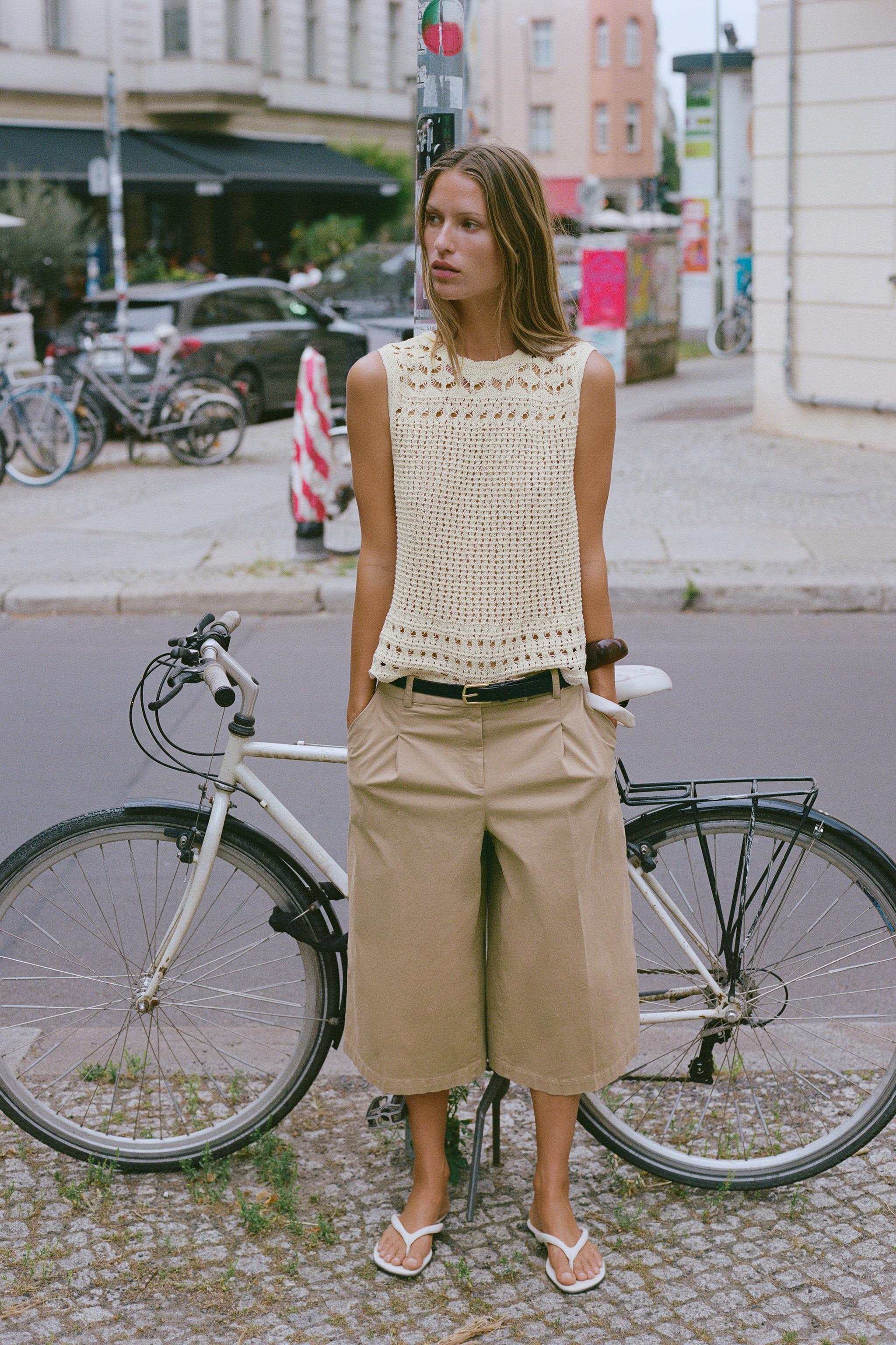 Топ из фактурной вязки — ZARA