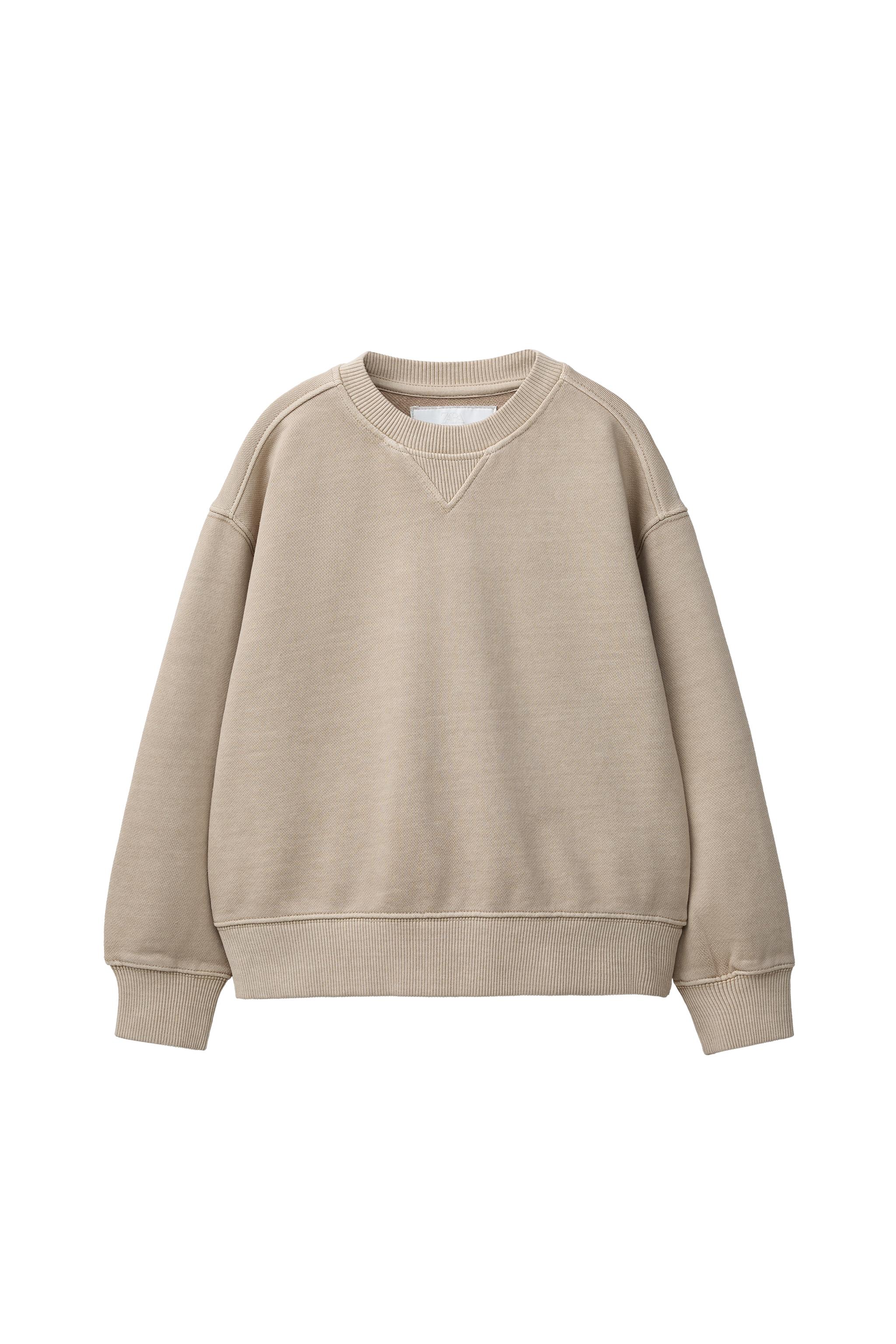 Свитшот однотонный, тонированный в массе — ZARA