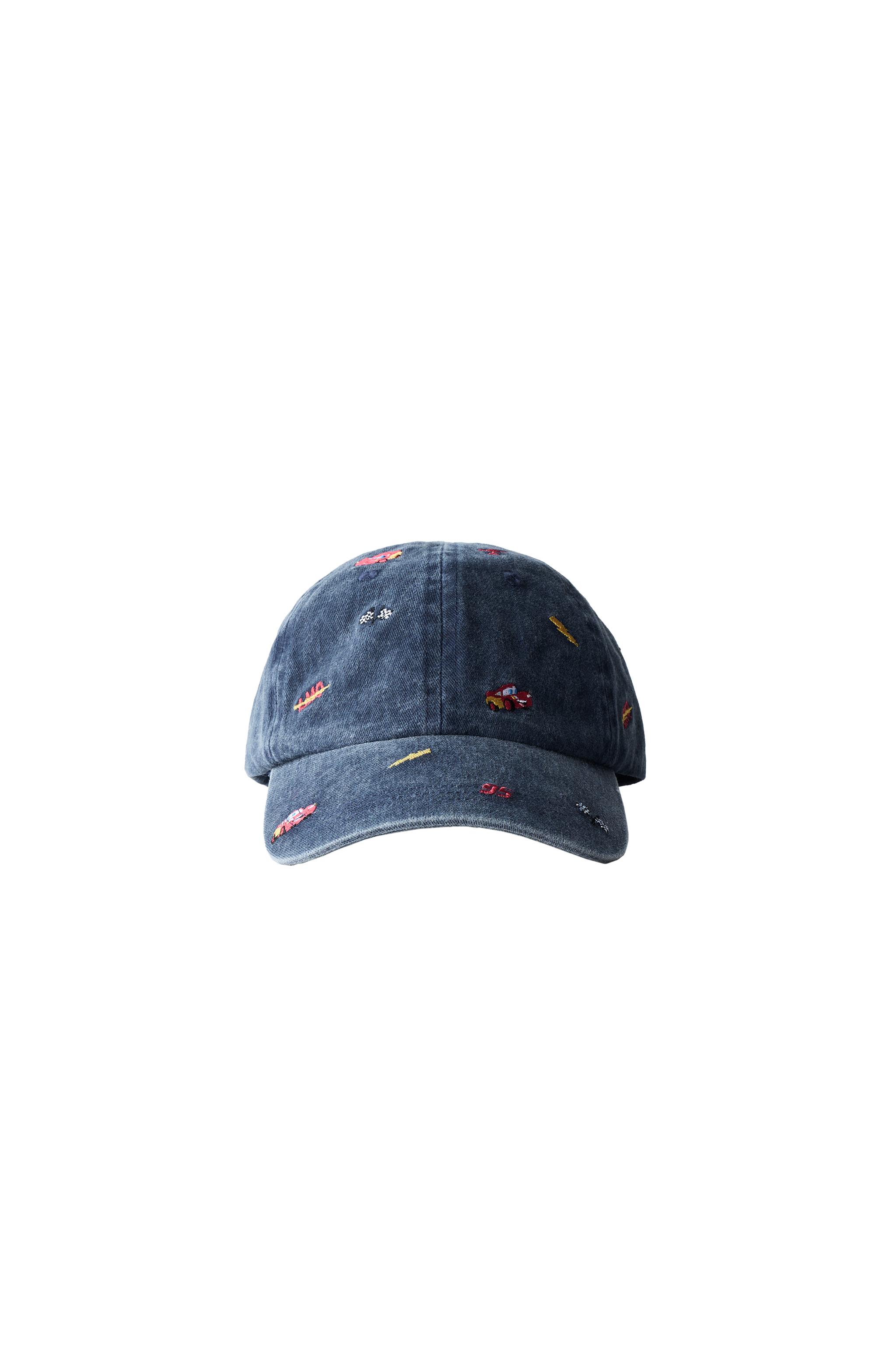 Джинсовая кепка с вышивкой DISNEY/PIXAR Lightning McQueen — ZARA