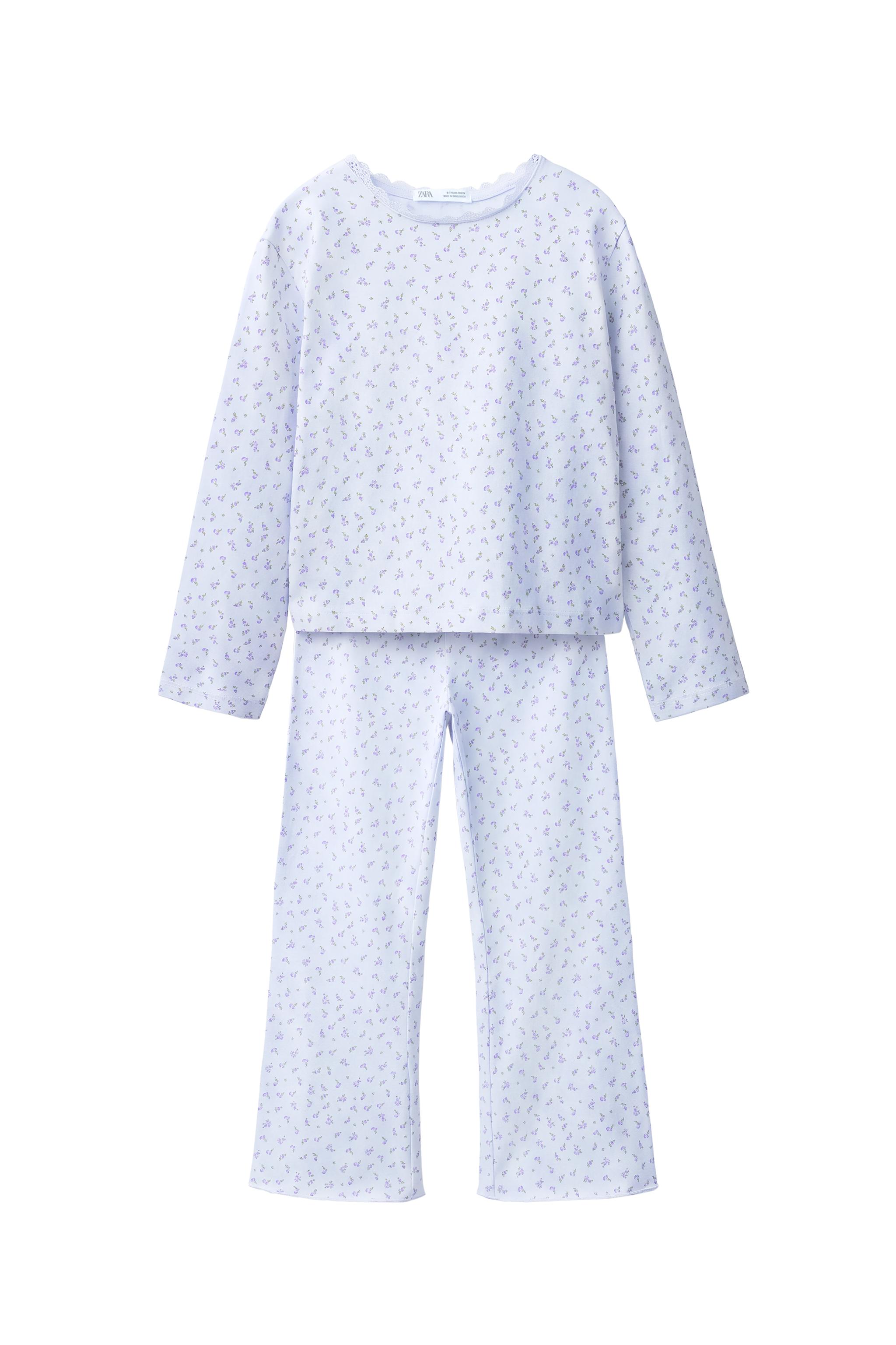 Пижама с цветочным принтом на возраст 6-14 лет — ZARA