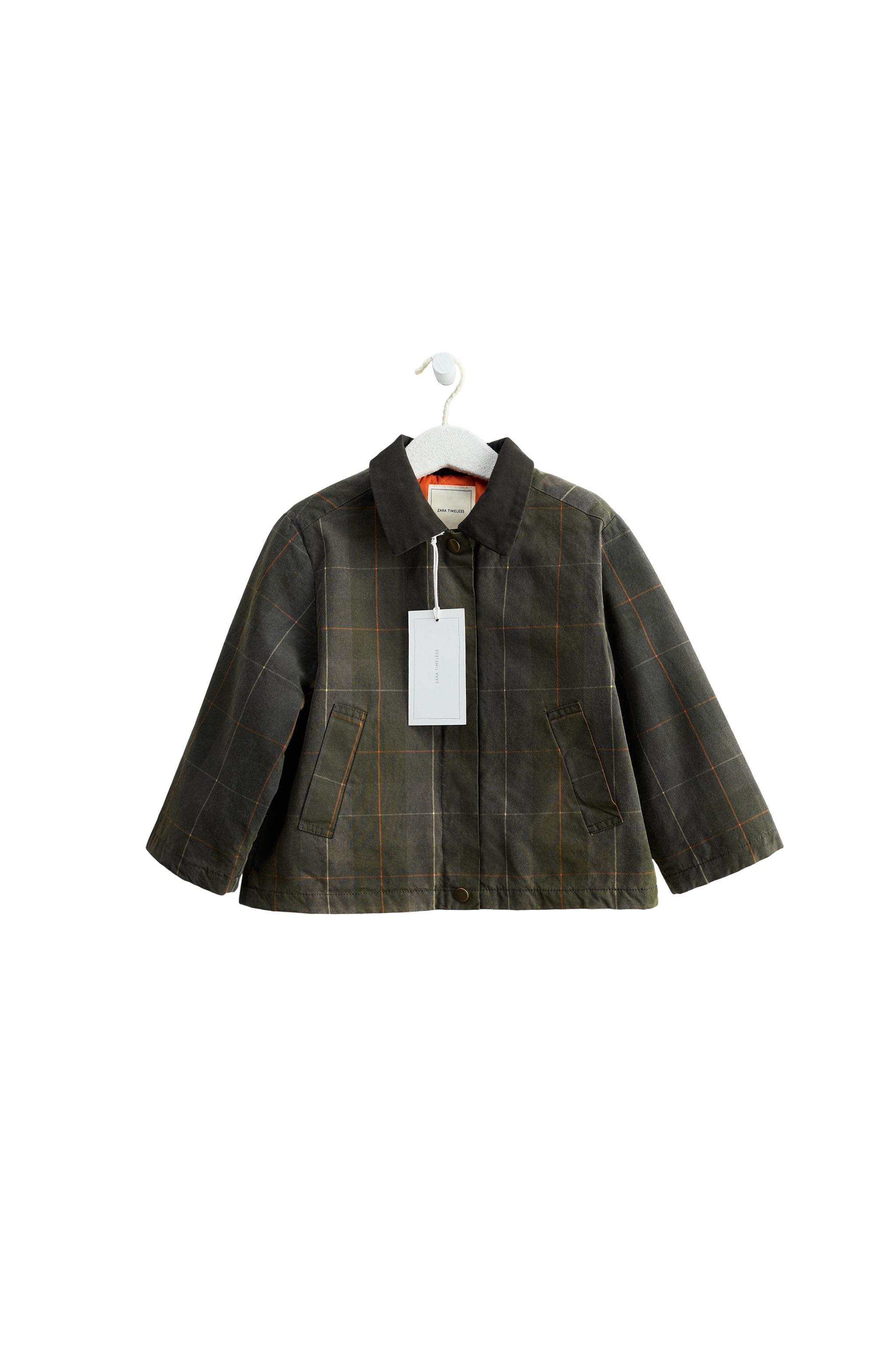 ZARA TIMELESS - куртка восковая в клетку — ZARA