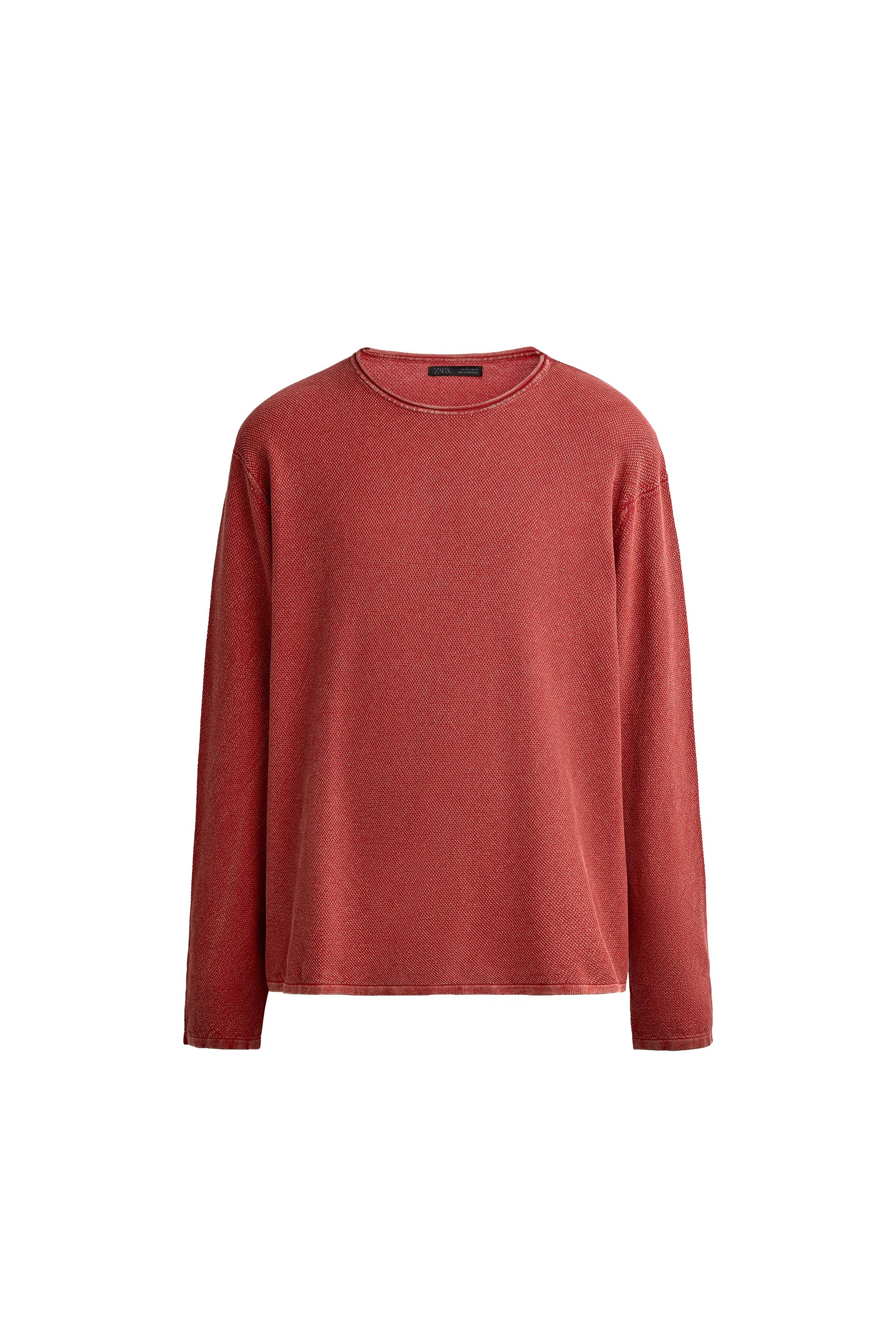Фактурный джемпер свободного кроя с эффектом стирки — ZARA