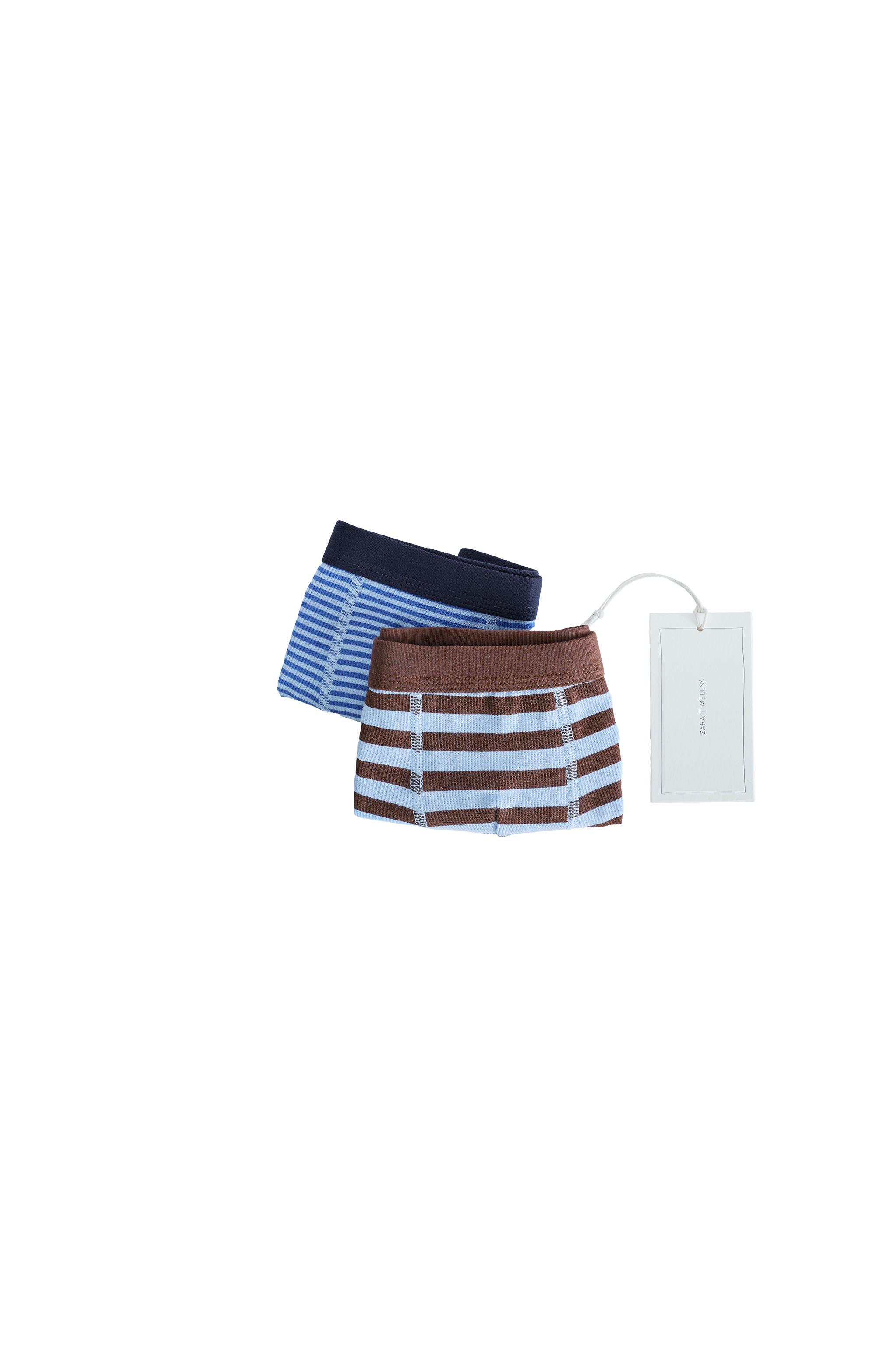 ZARA TIMELESS — НАБОР ИЗ 3 ТРУСОВ-БОКСЕРОВ В ПОЛОСКУ — ZARA