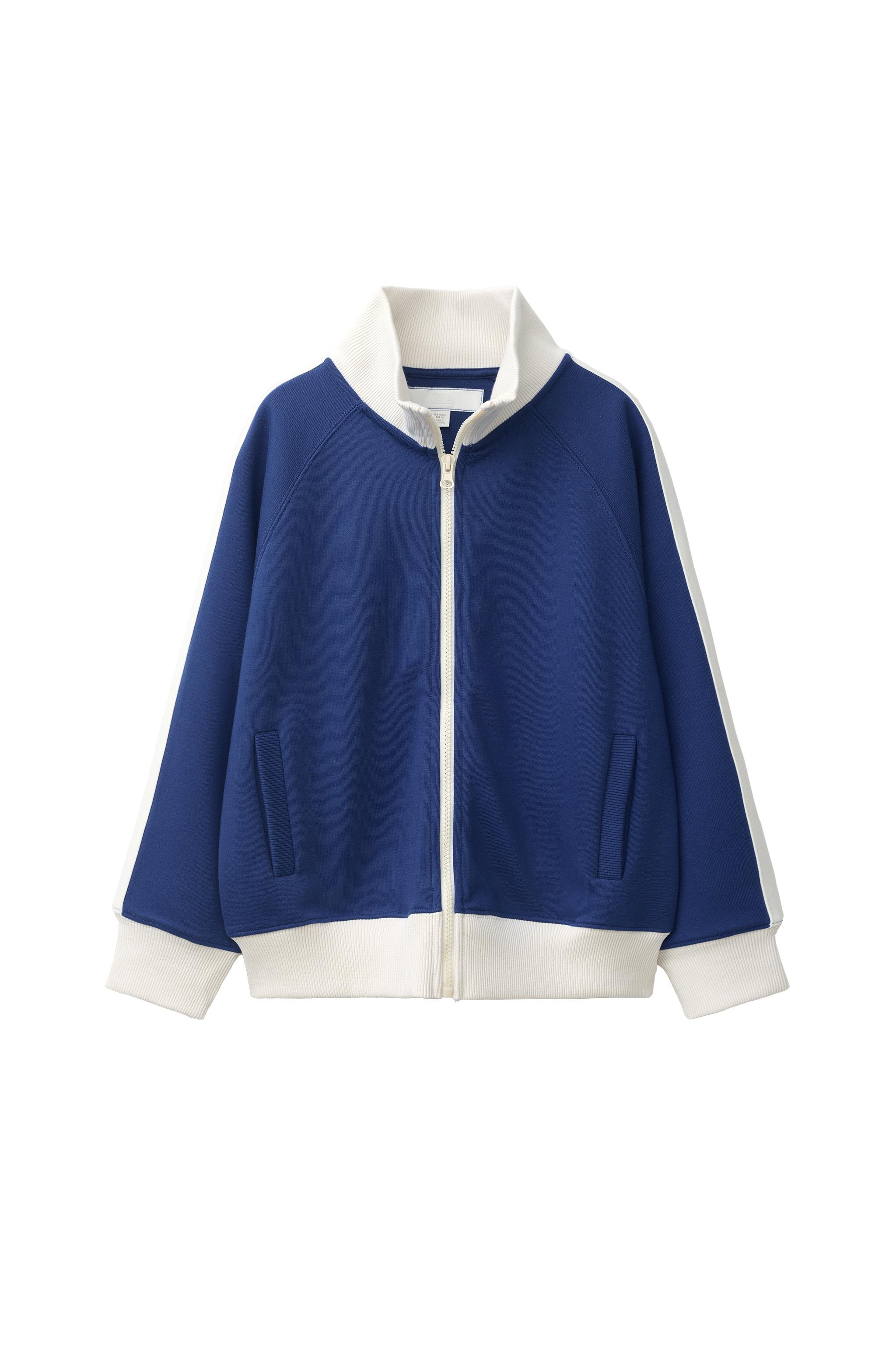 ТОЛСТОВКА С МОЛНИЕЙ И КОНТРАСТНОЙ ОТДЕЛКОЙ — ZARA