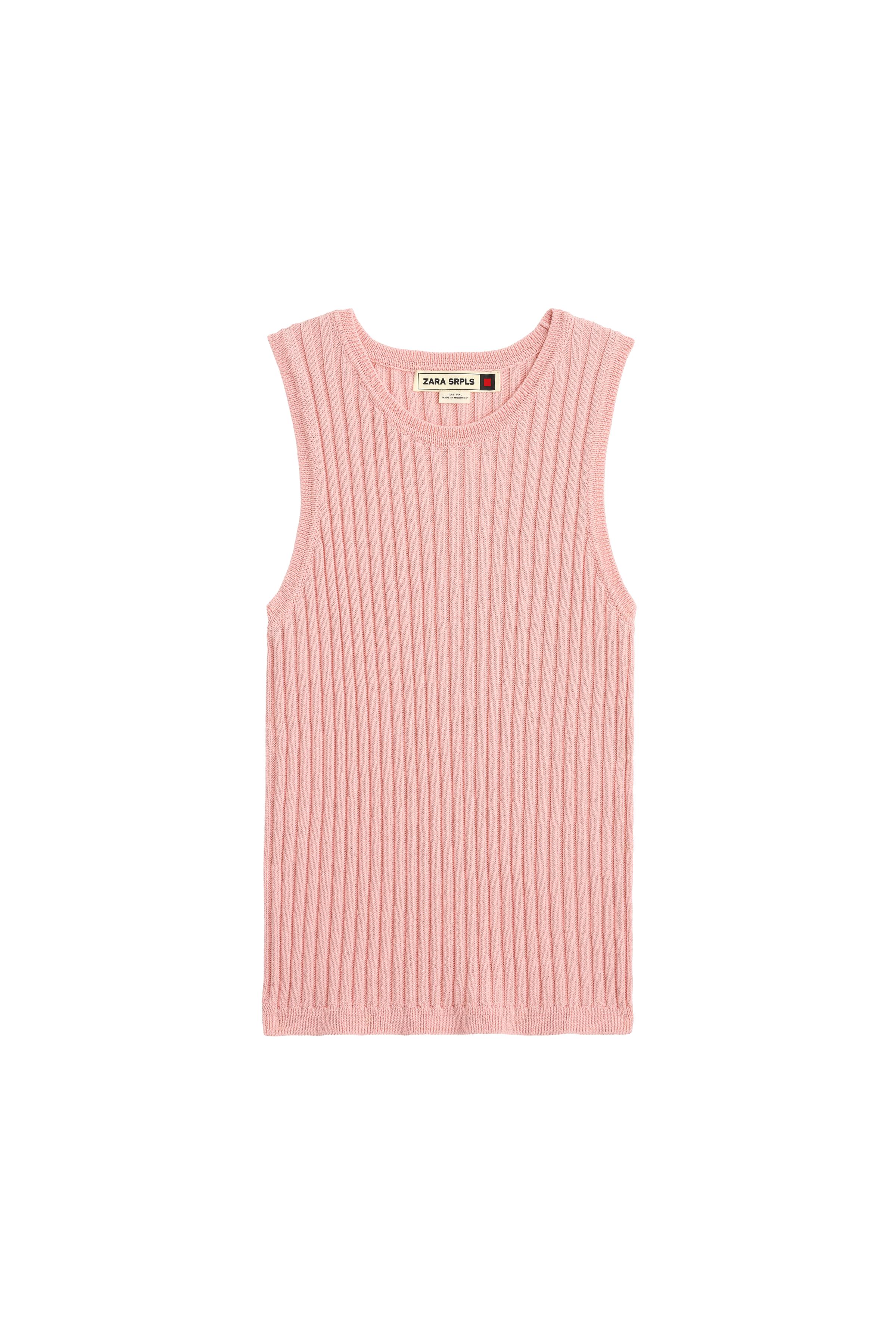 ОБЛЕГАЮЩИЙ ТОП ИЗ ХЛОПКОВОЙ ПРЯЖИ — ZARA