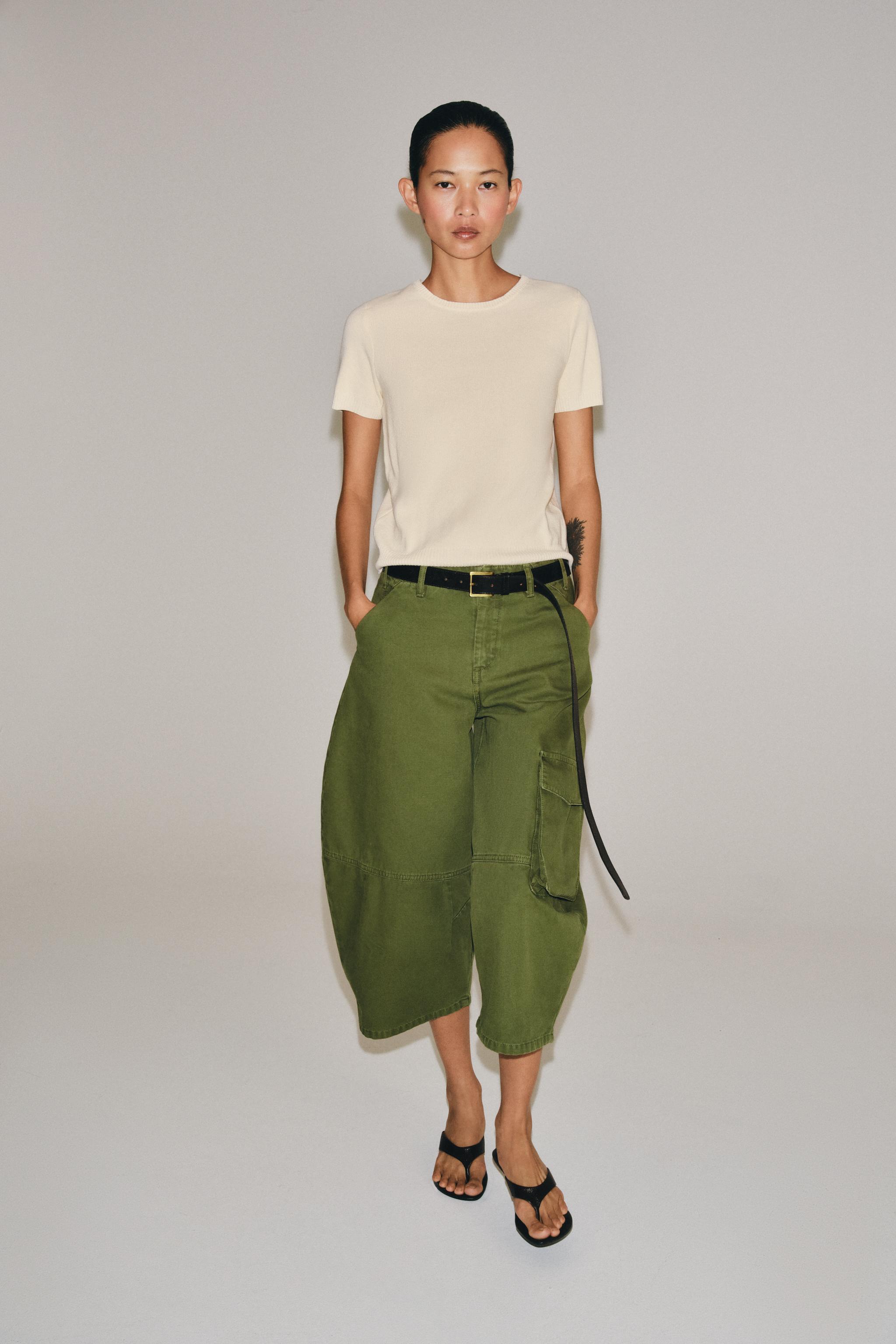 Вязаный топ с коротким рукавом — ZARA