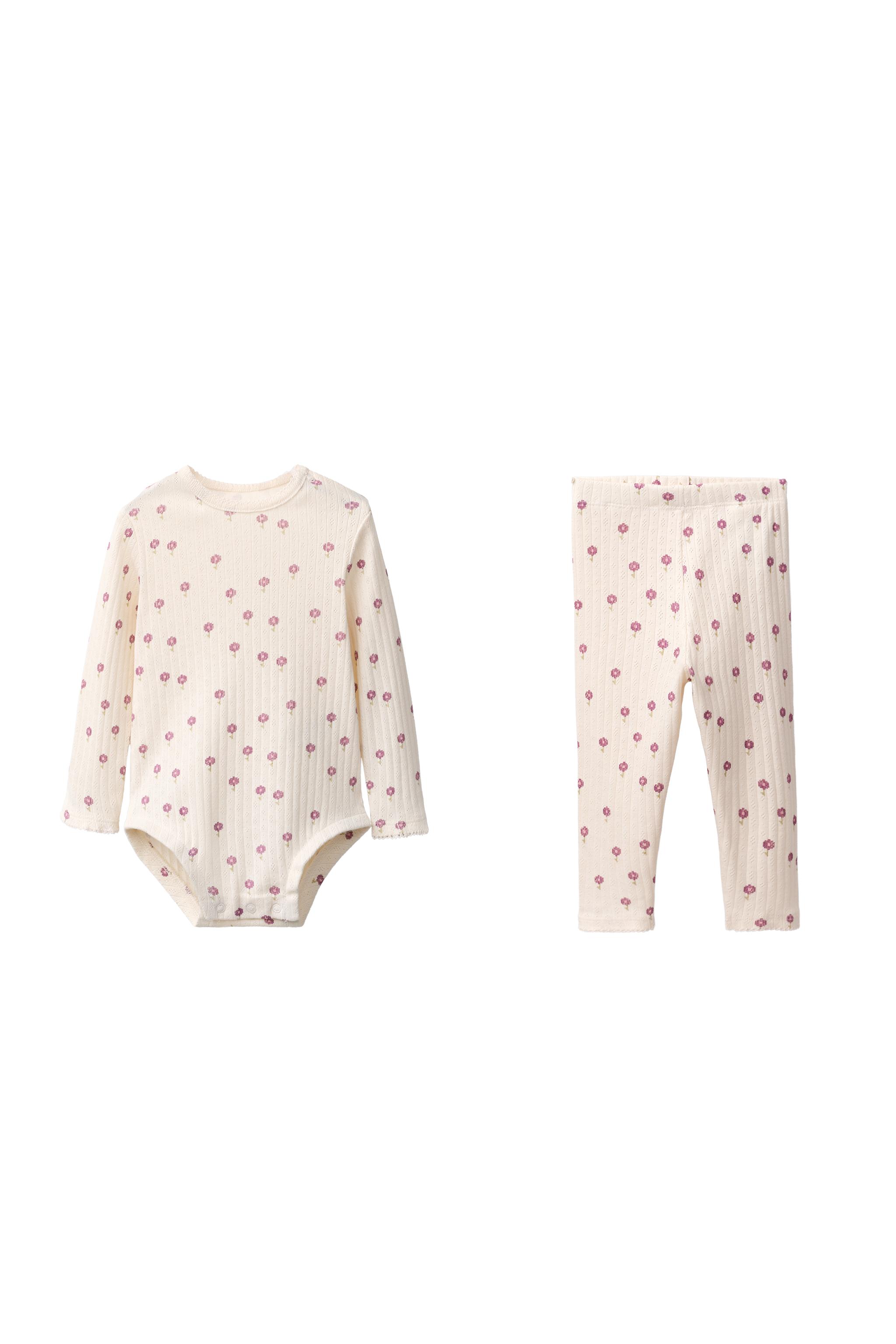 Боди с цветочным принтом + легинсы — ZARA