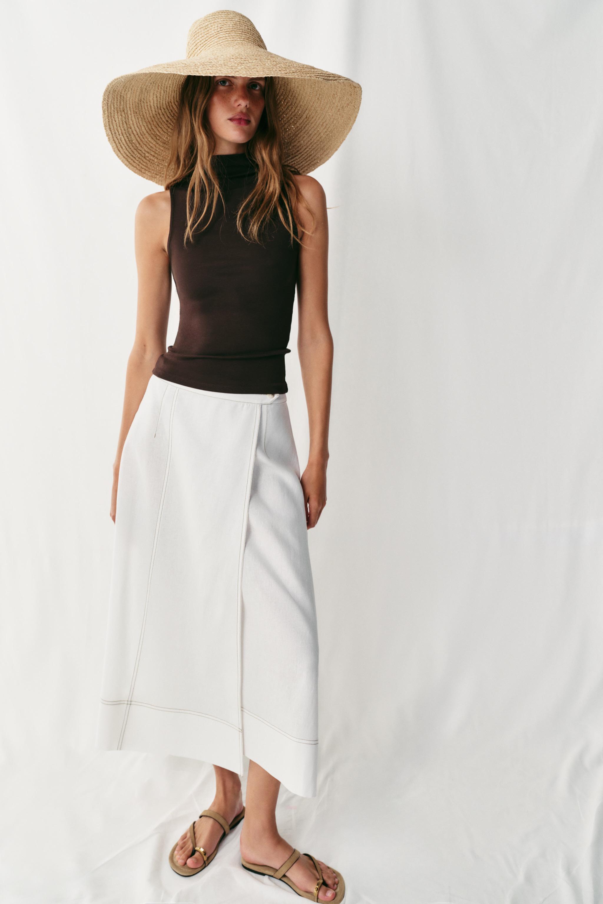 Шляпа из 100% рафии — ZARA