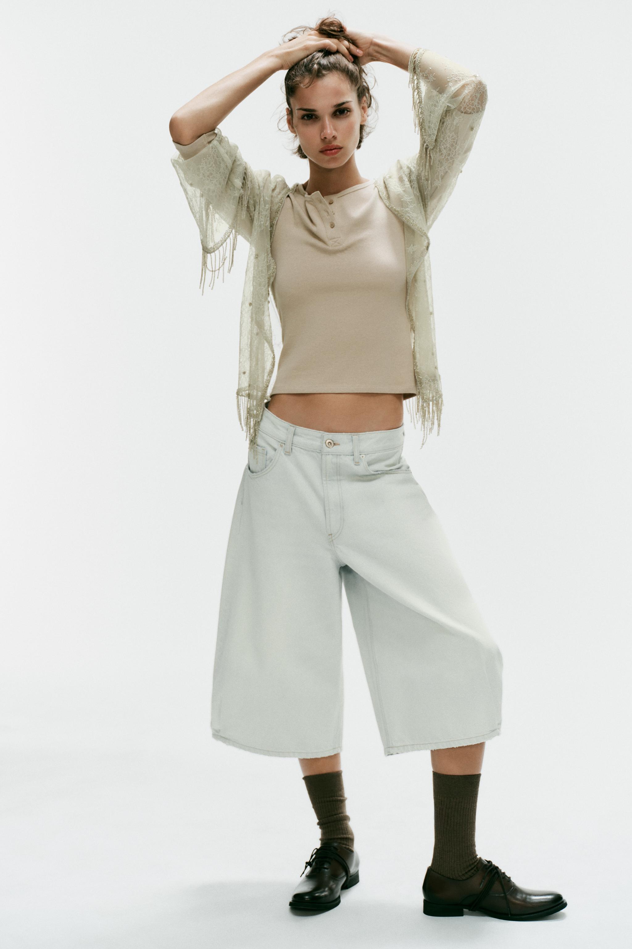 ЖАКЕТ С КРУЖЕВОМ И БУСИНАМИ — ZARA