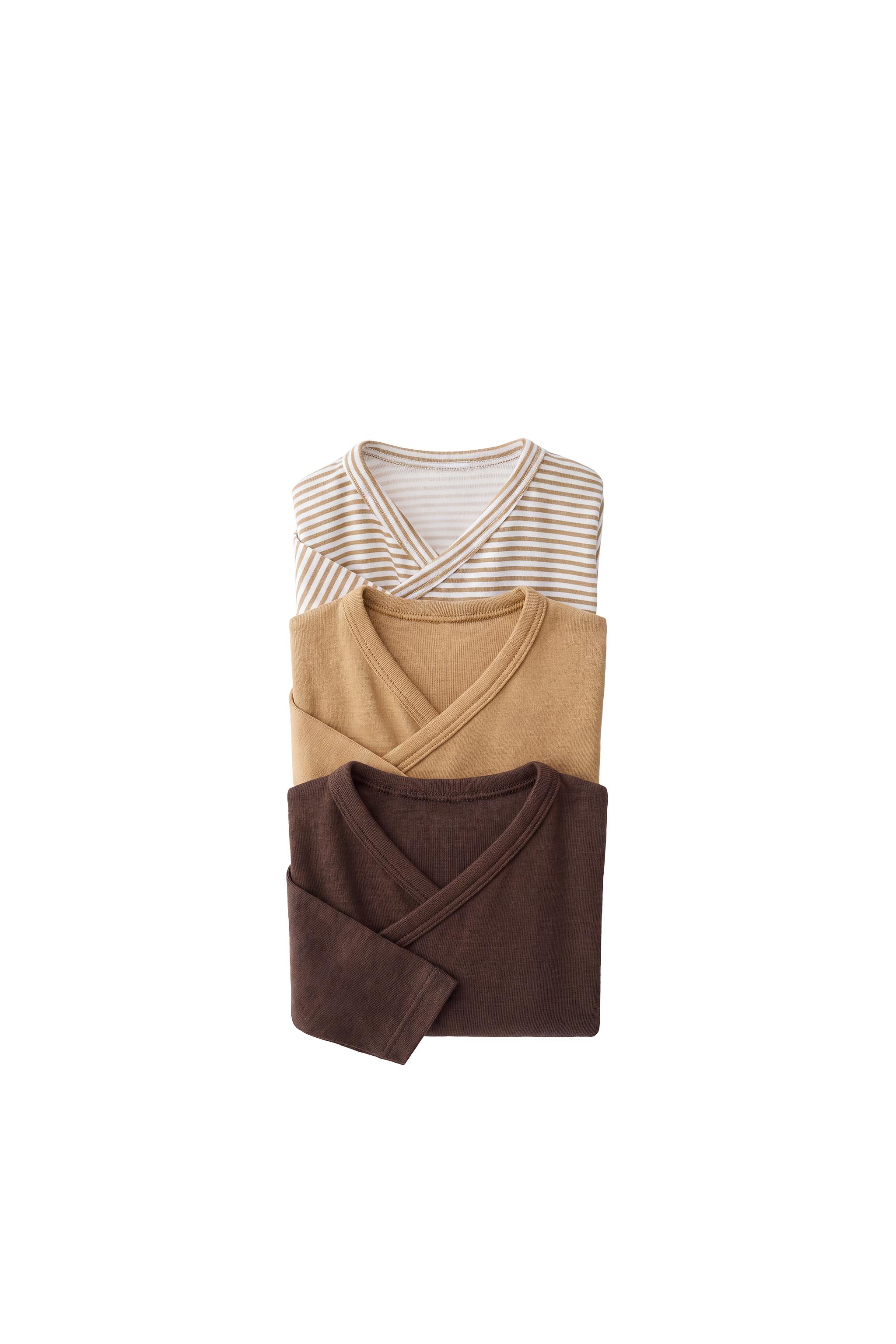 Набор из трёх боди с запа́хом и в полоску — ZARA