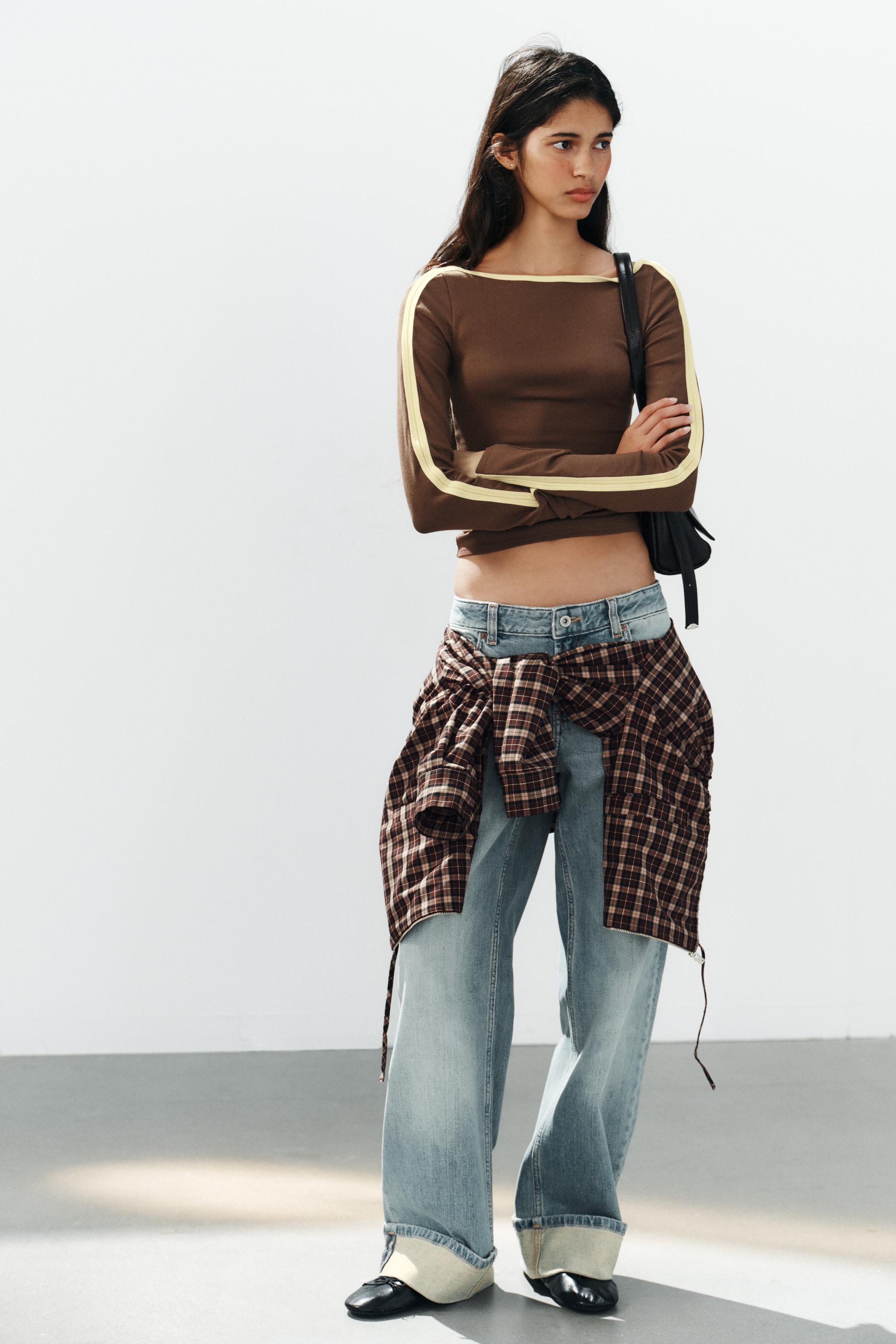 Футболка в полоску по бокам — ZARA