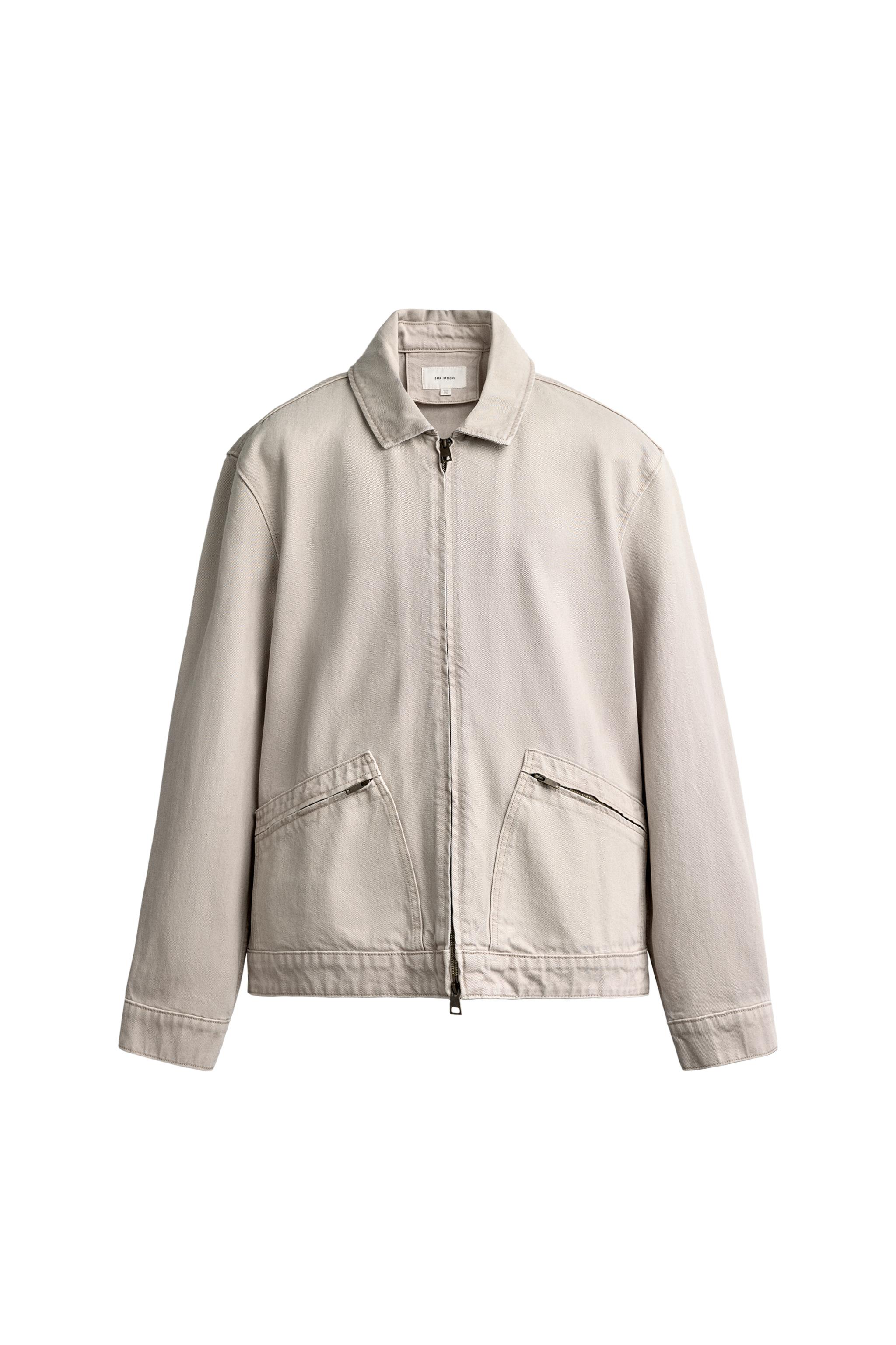 Джинсовая куртка классического кроя на молнии — ZARA