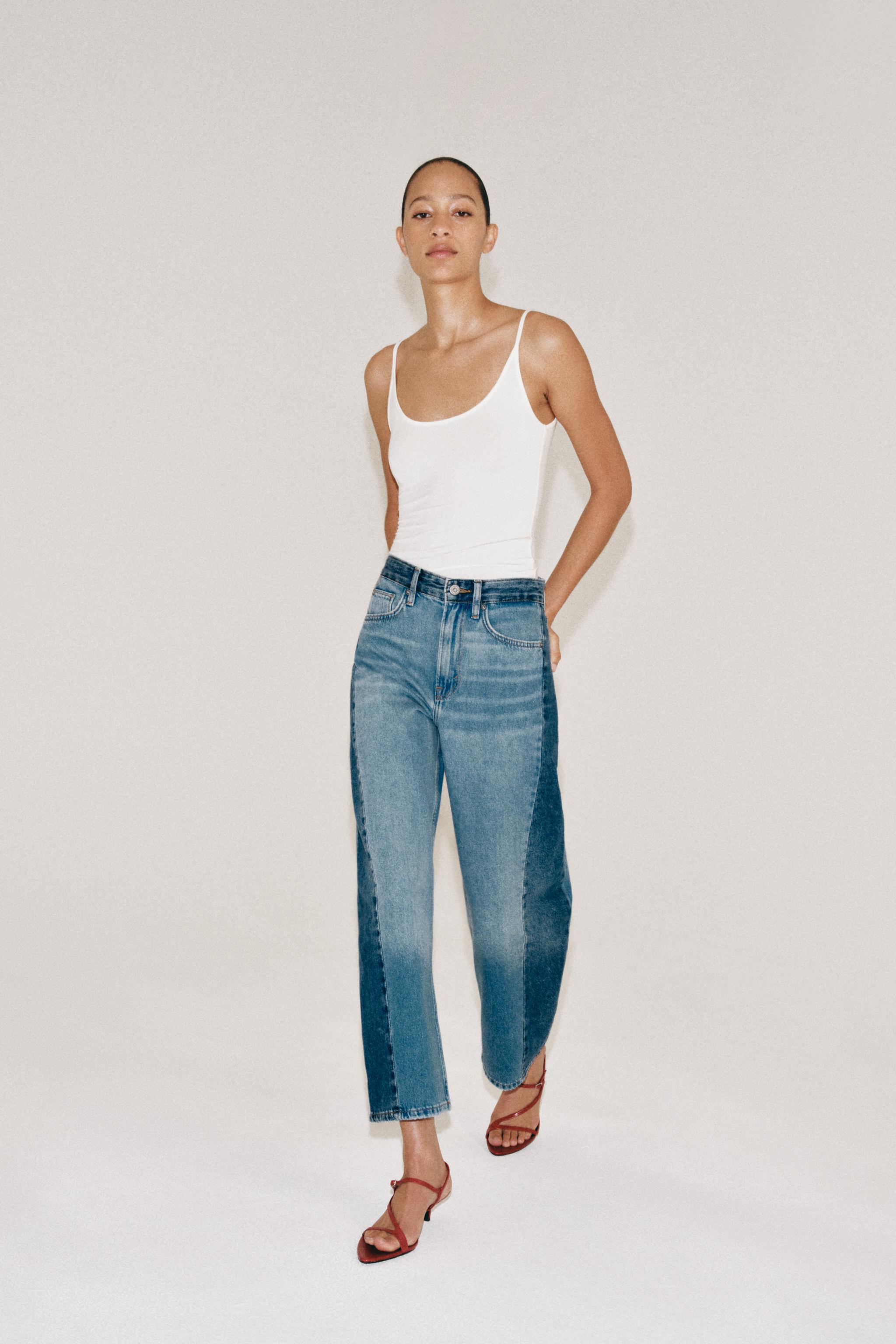 Джинсы свободного кроя длины до щиколотки со средней посадкой ZW COLLECTION — ZARA