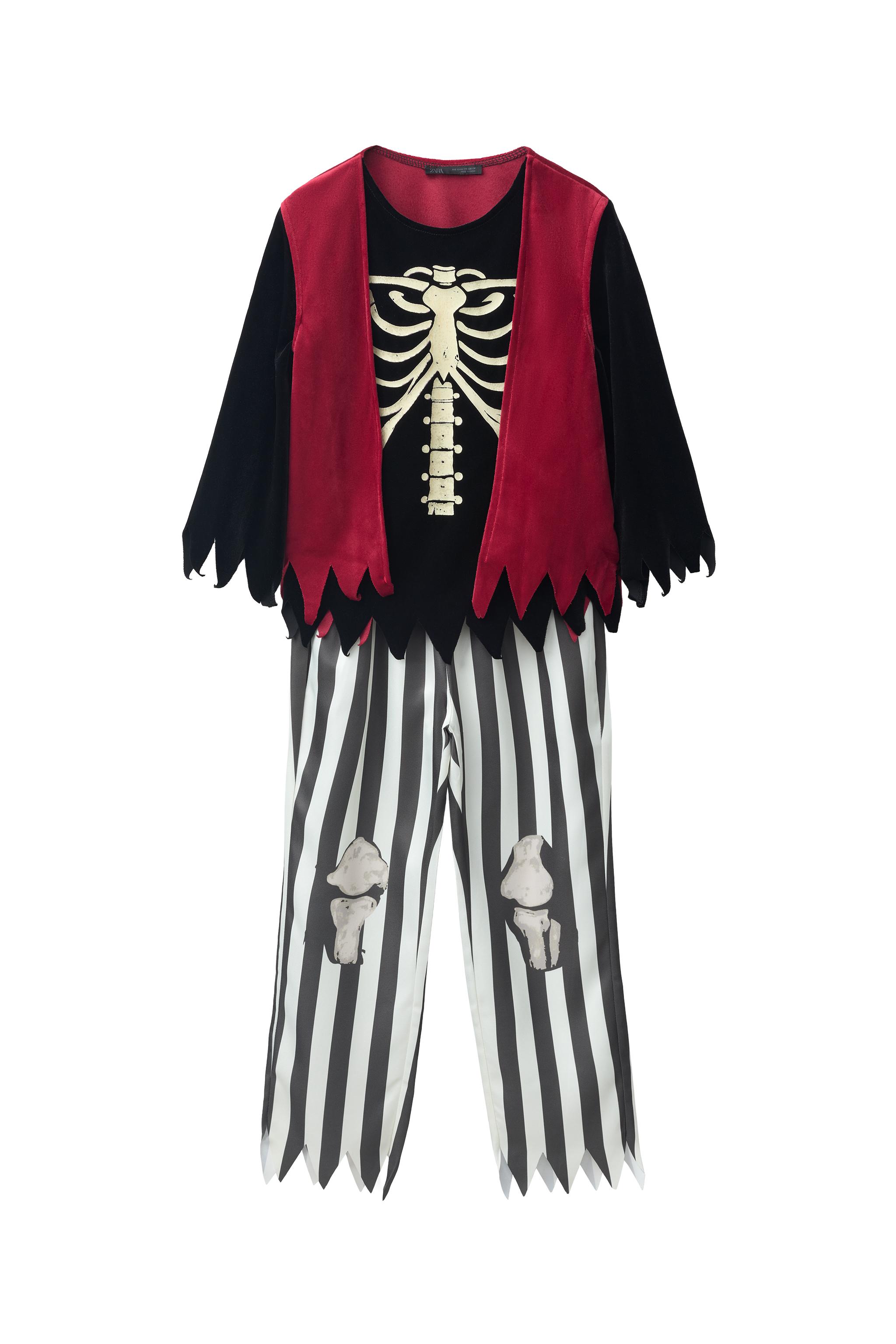 SKELETON PIRATE COSTUME SET — ZARA