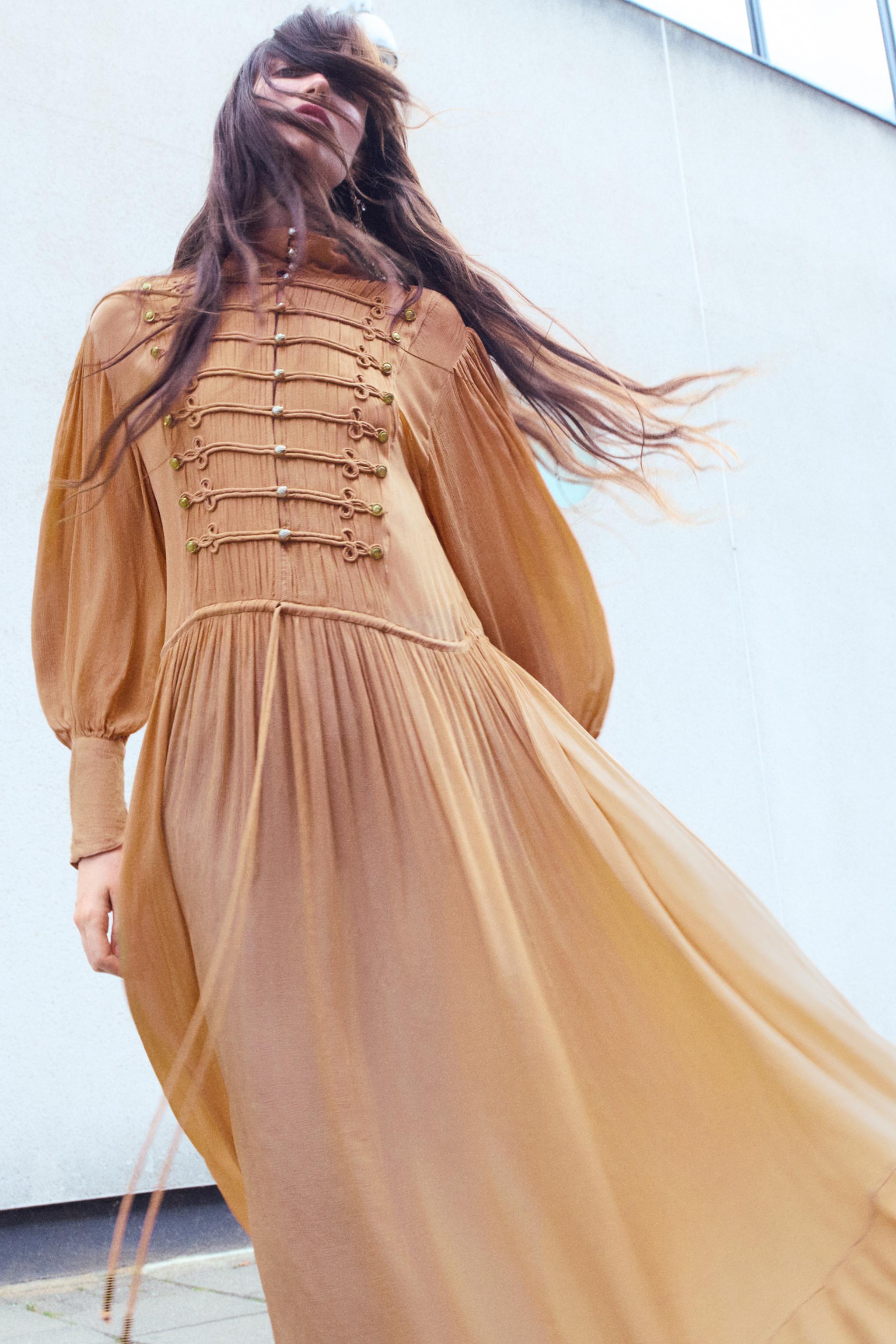 ДЛИННОЕ ПЛАТЬЕ С ЗАСТЕЖКОЙ-АЛАМАР — ZW COLLECTION — ZARA
