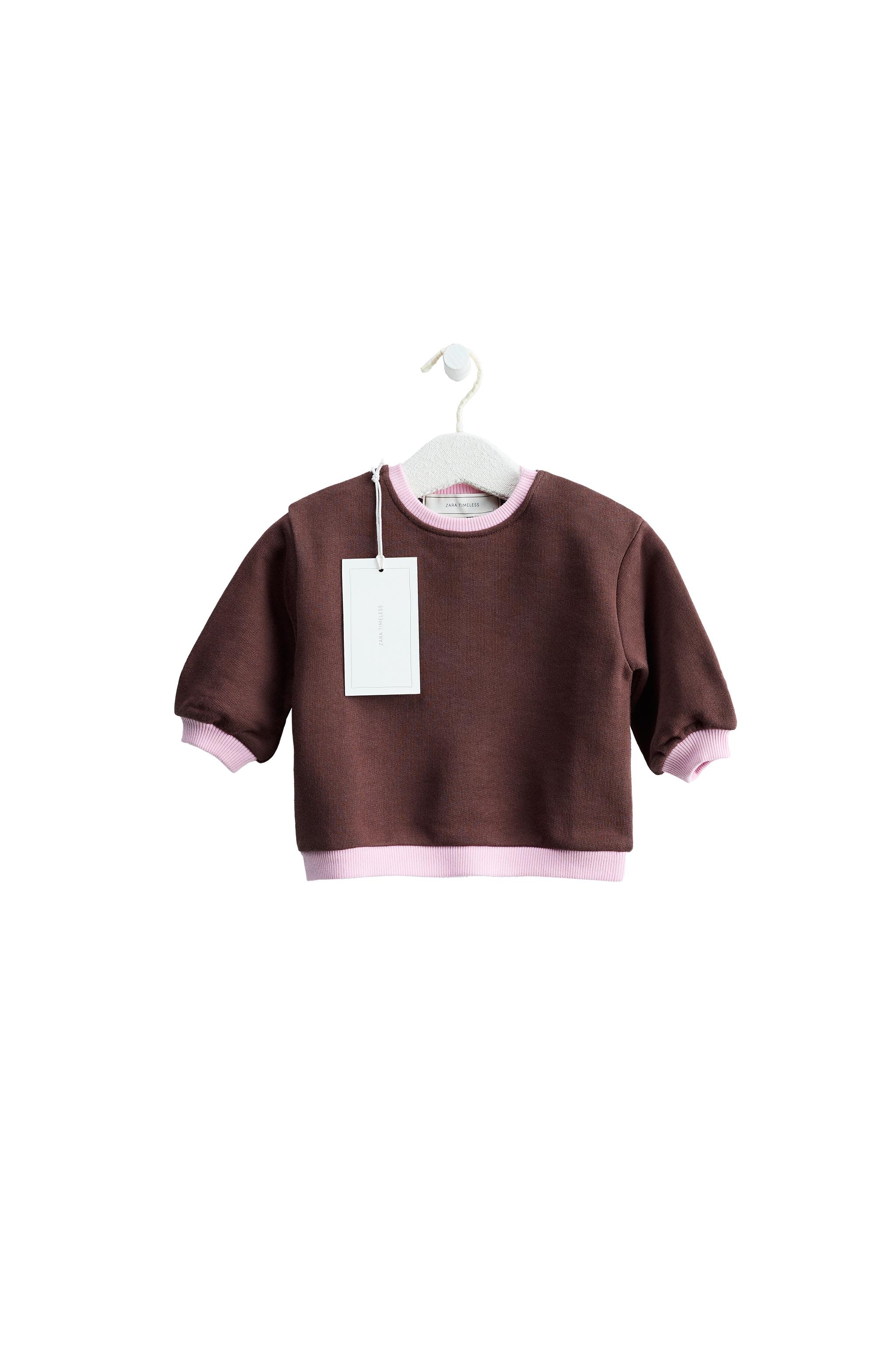 Свитшот с контрастными деталями Zara Timeless — ZARA