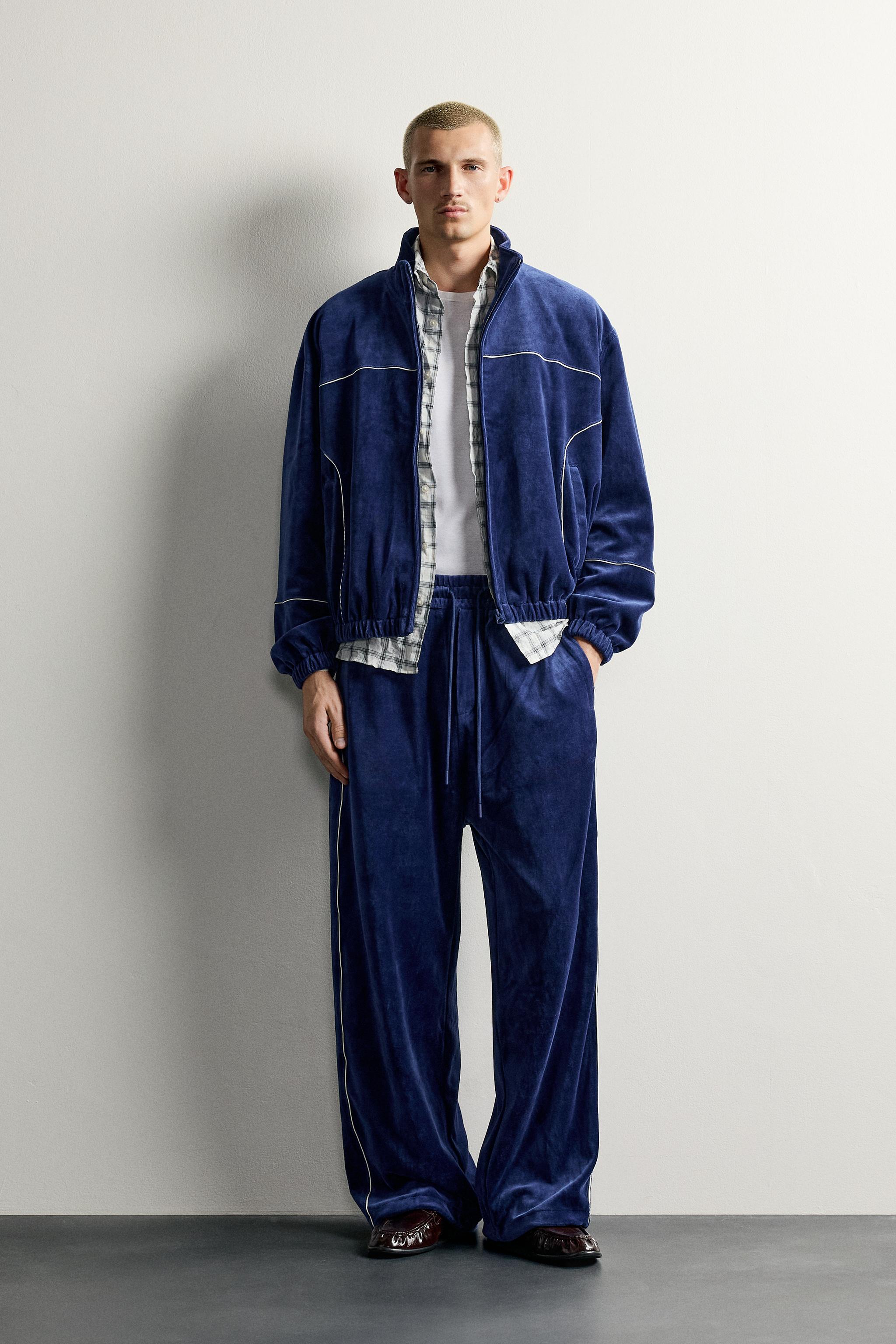 СПОРТИВНАЯ КУРТКА В РЕТРО-СТИЛЕ ИЗ ВЕЛЮРА — ZARA