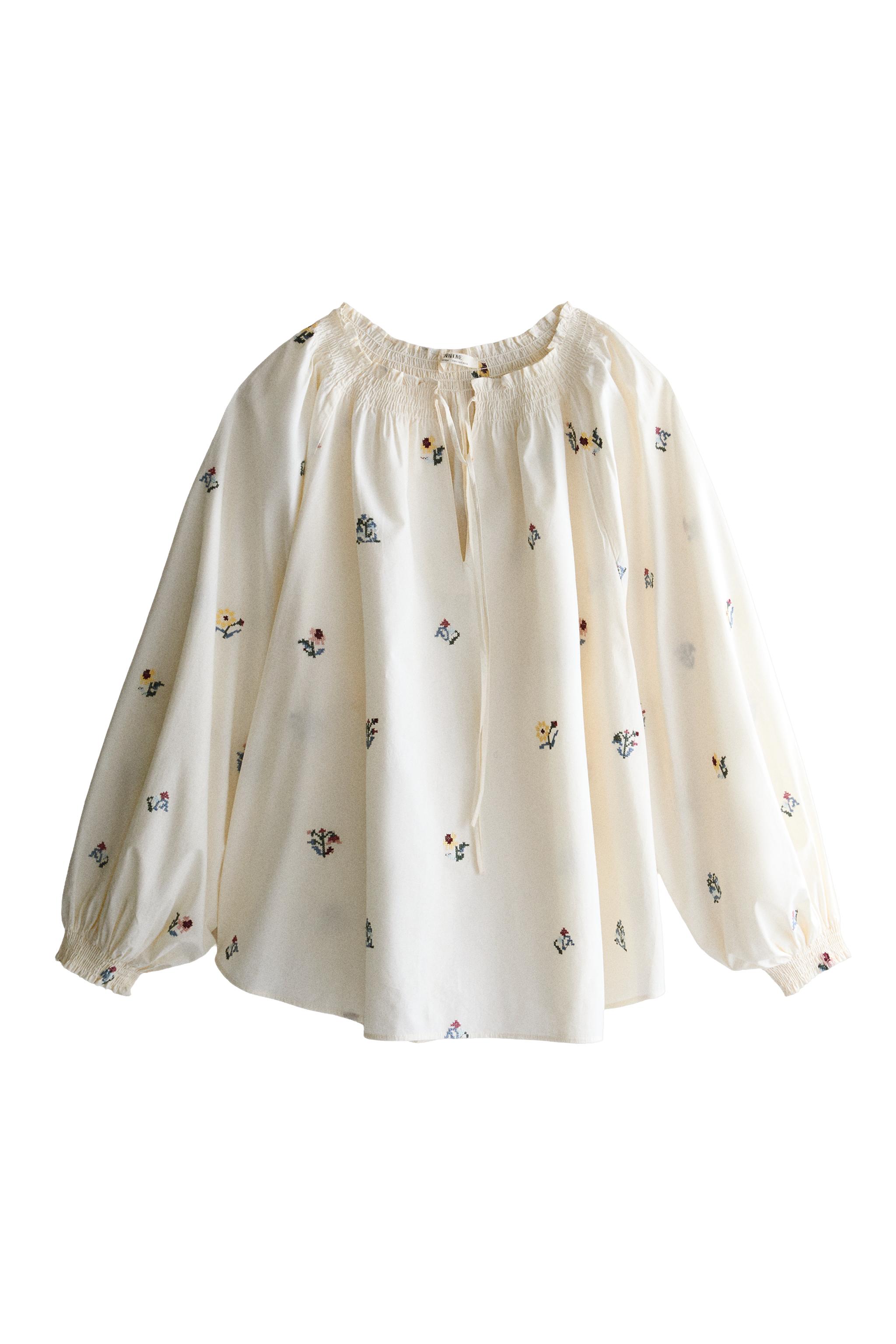 EMBROIDERED FLOWER SHIRT PYJAMA — ZARA