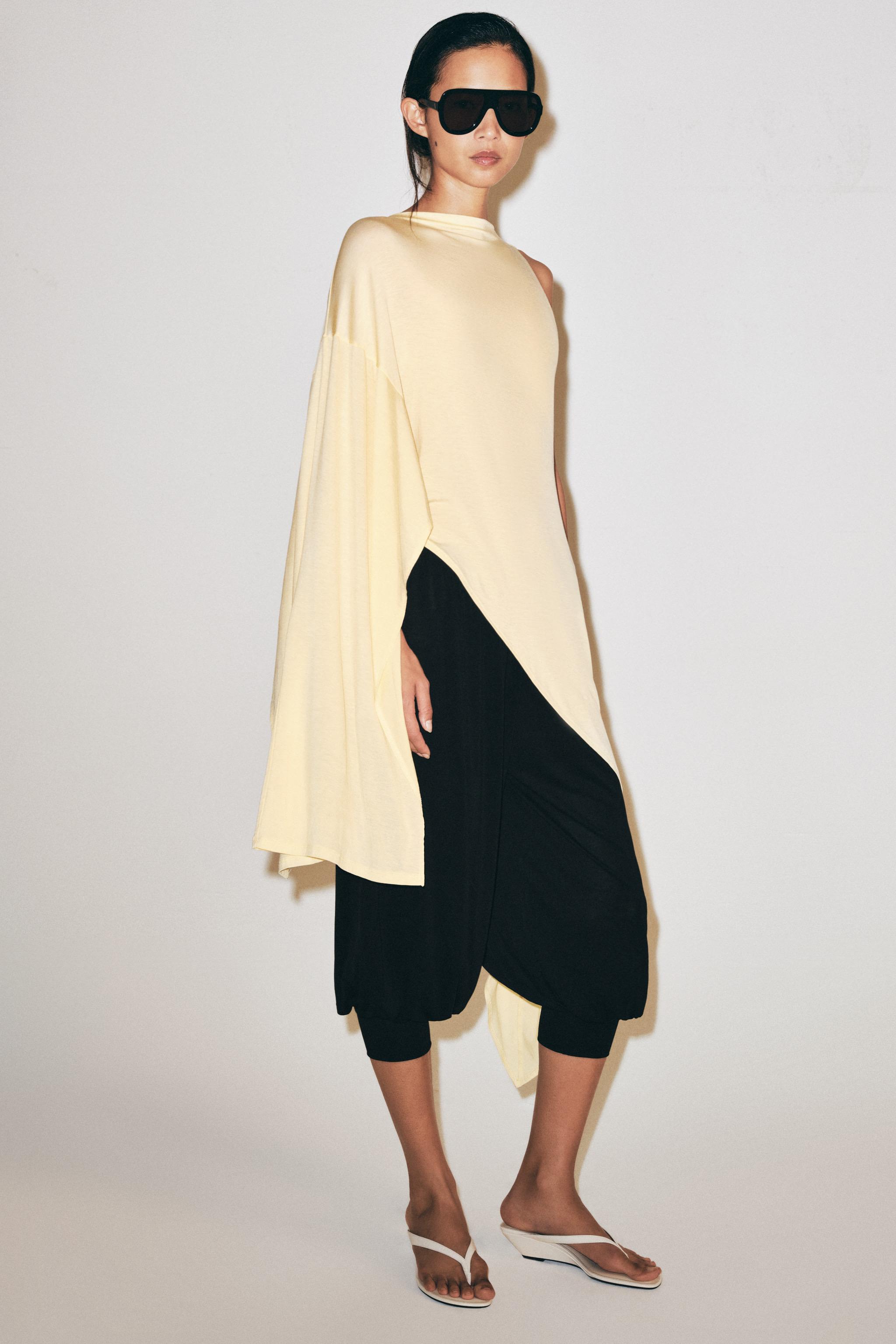 АСИММЕТРИЧНЫЙ ТОП ИЗ ЛЕГКОЙ ТКАНИ — ZARA