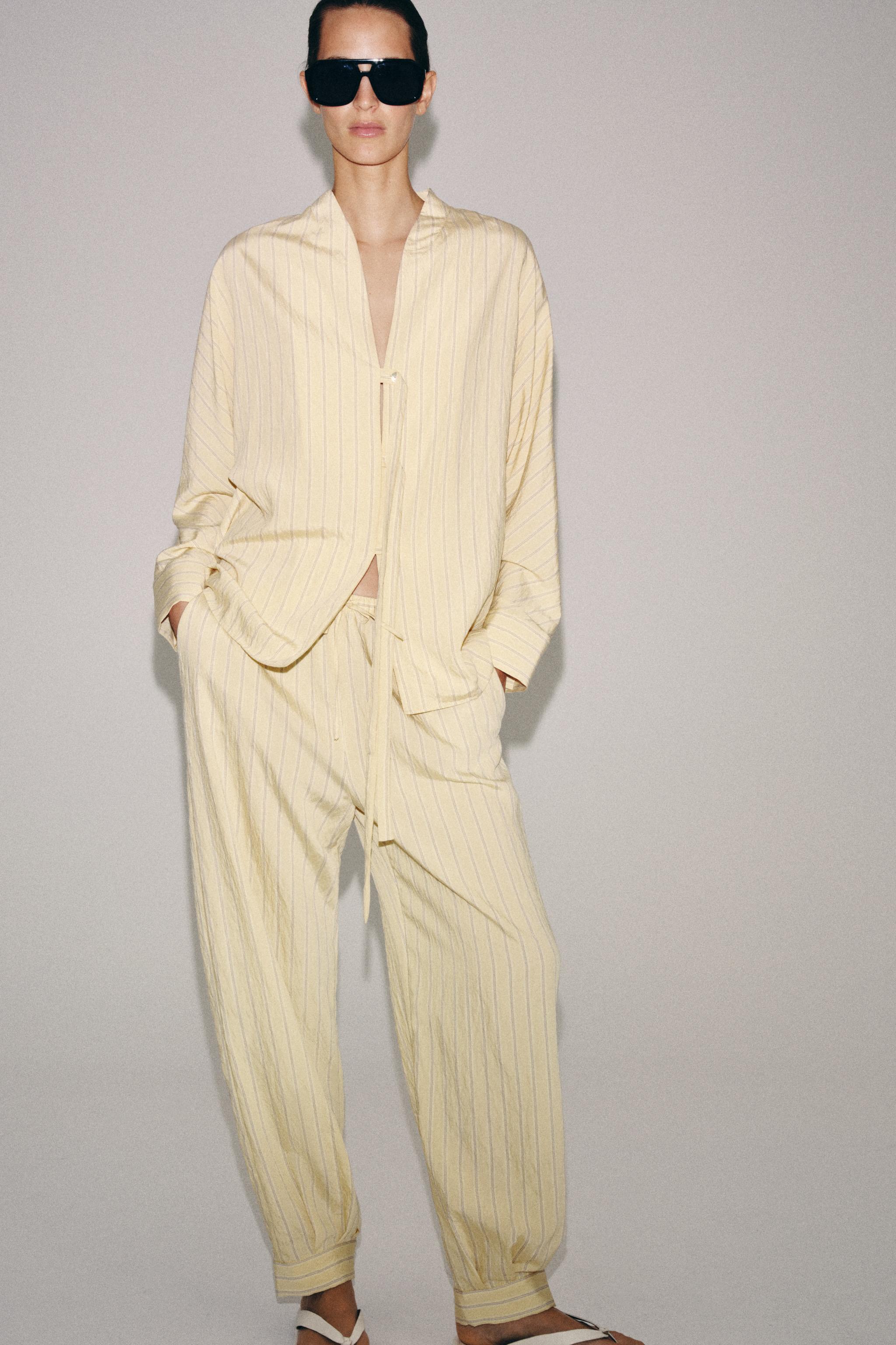 Брюки-шаровары ZW COLLECTION в полоску — ZARA