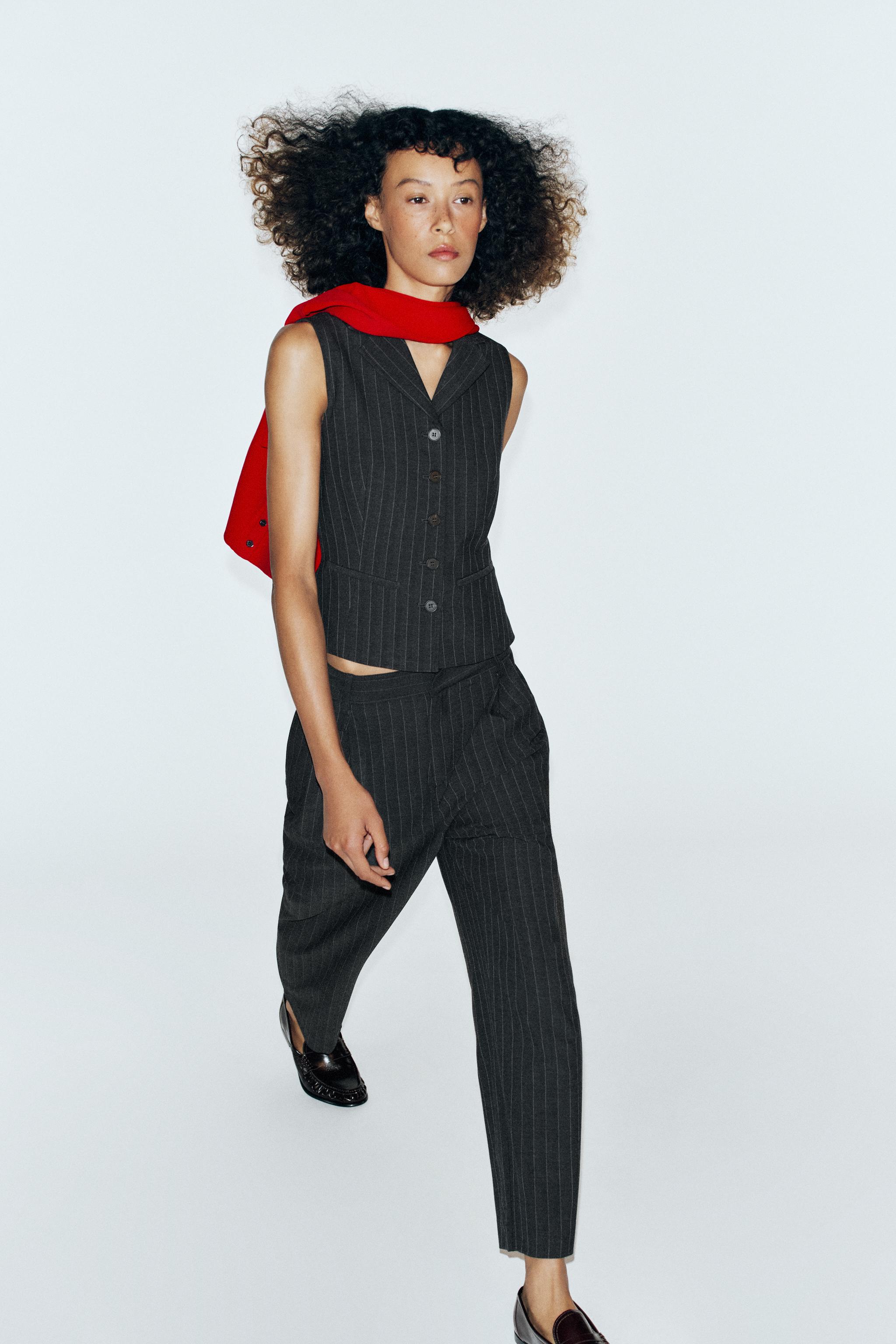 Брюки в тонкую полоску — ZARA
